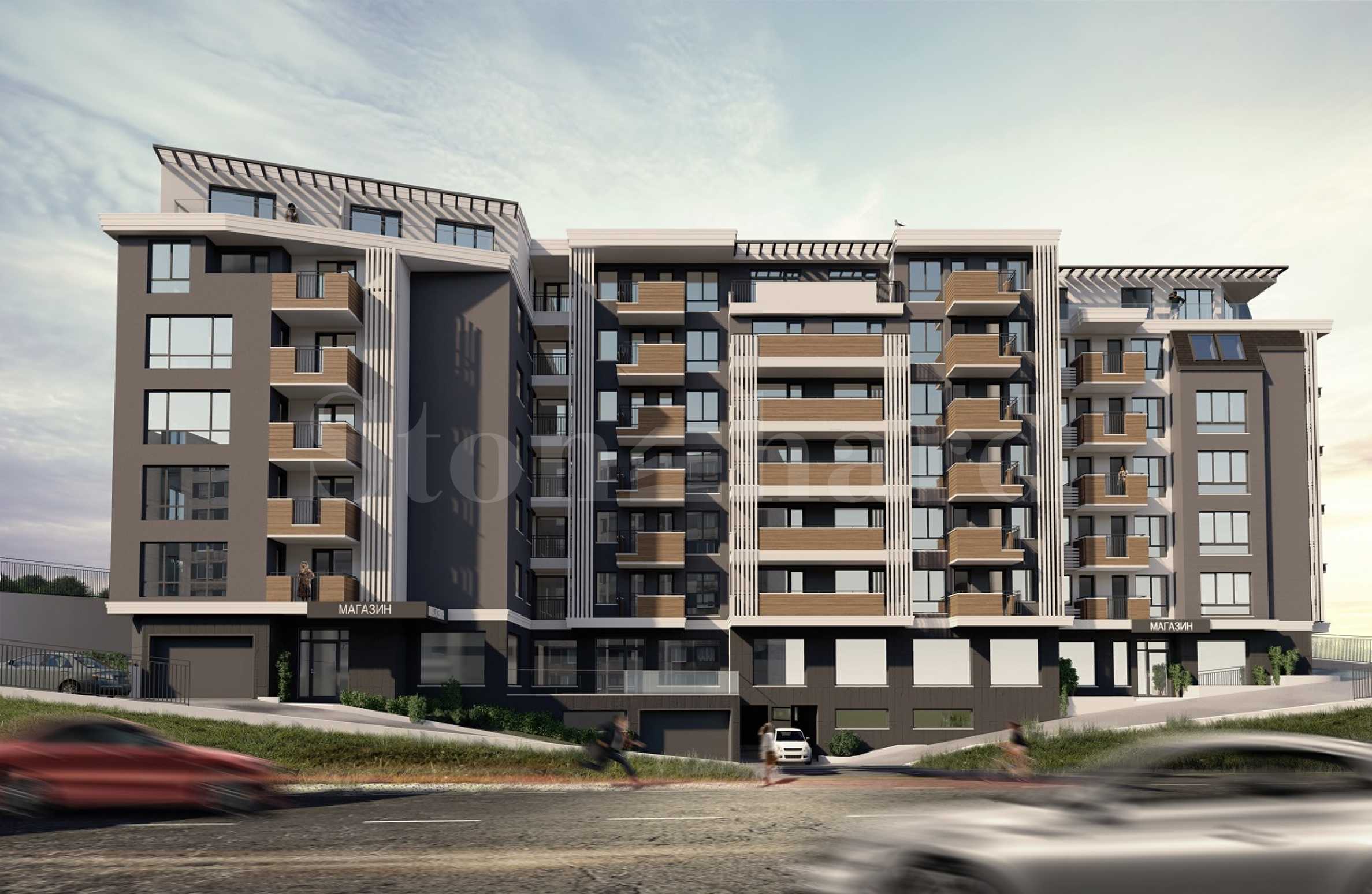Modern building with new apartments near Vazrazhdane Park2 - Stonehard