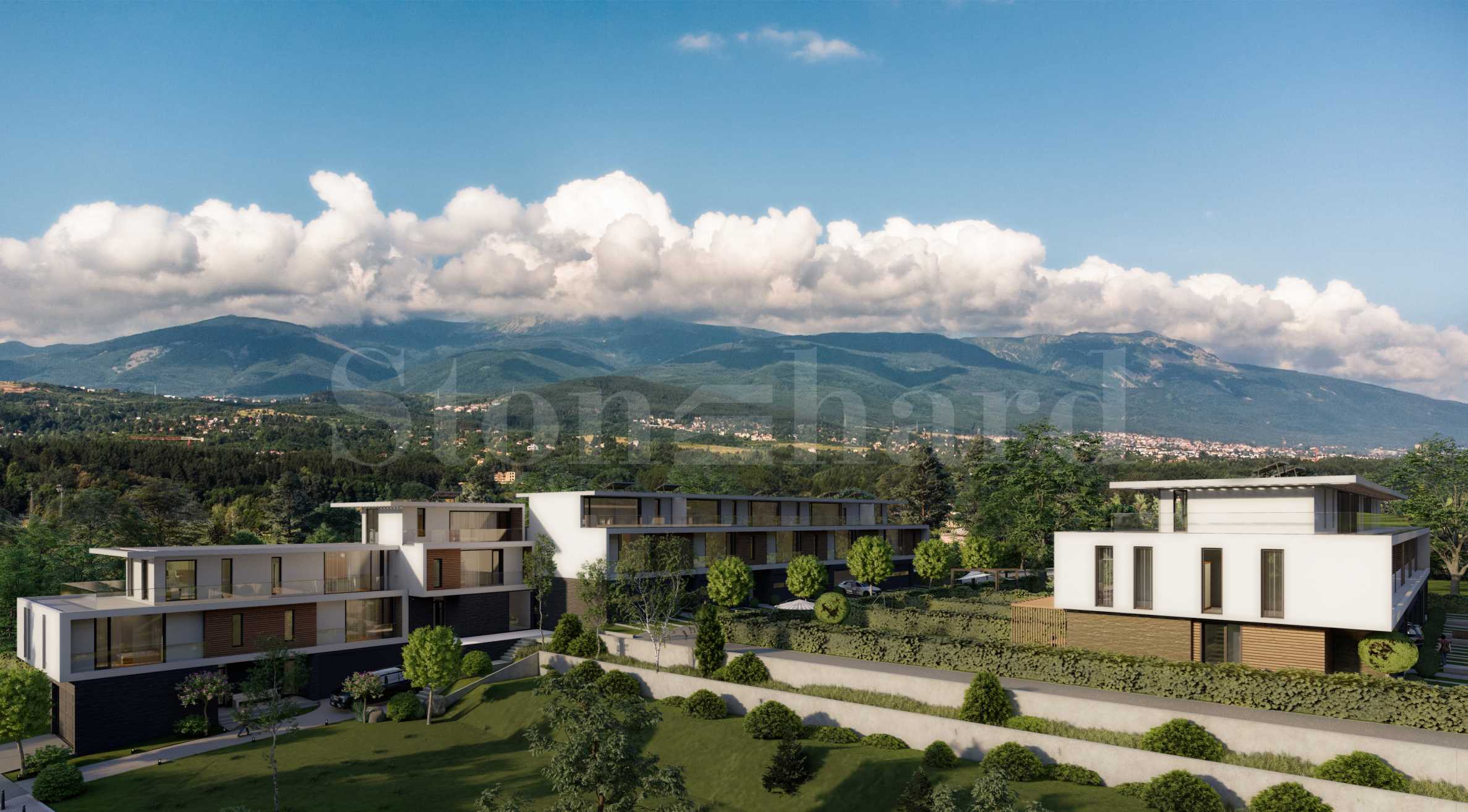 Aria Park Villas - a complex of terraced houses with beautiful views in the area of Pancharevo lake1 - Stonehard