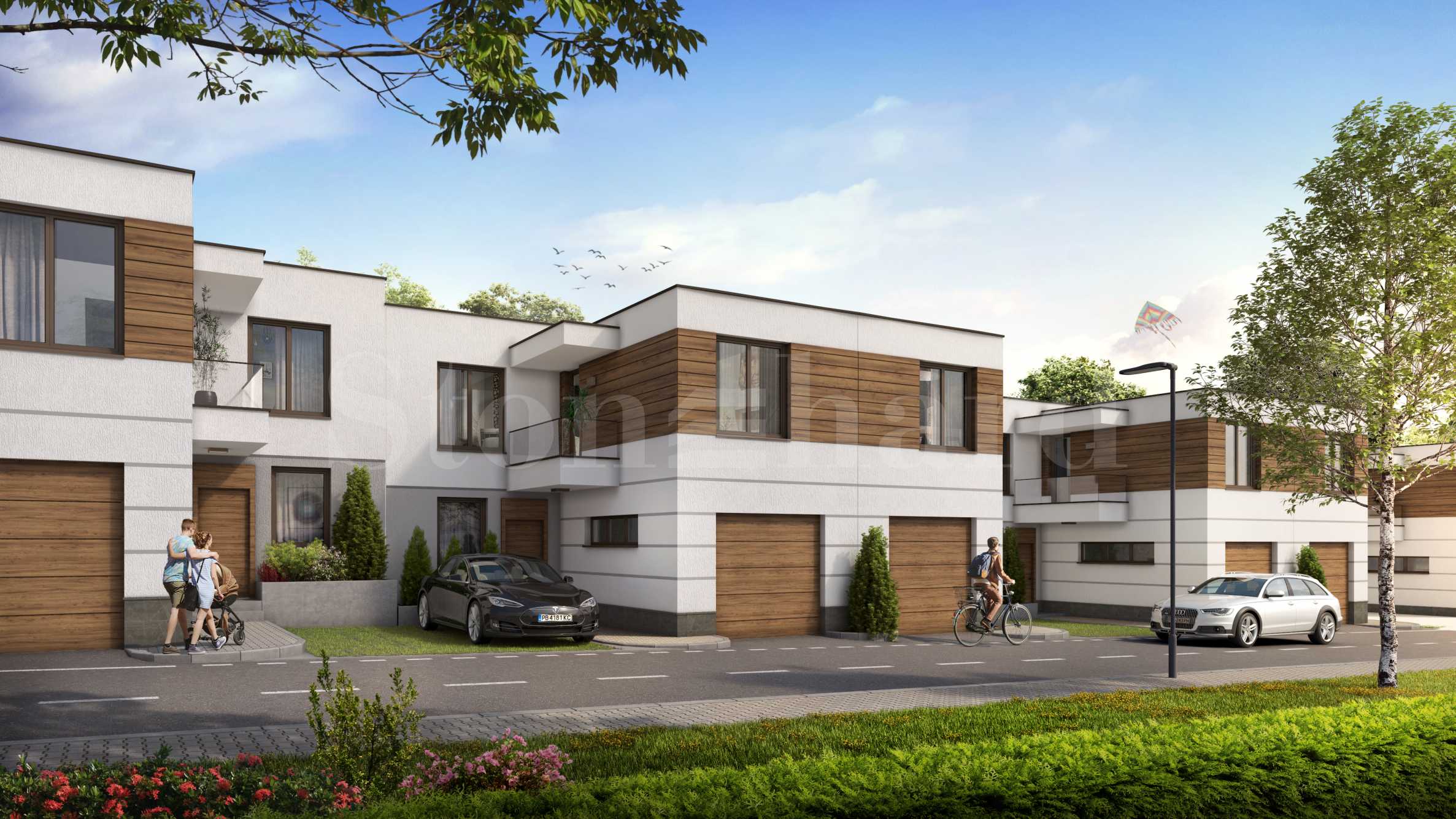Впечатляващи редови къщи модерно ново строителство в Марково1 - Stonehard
