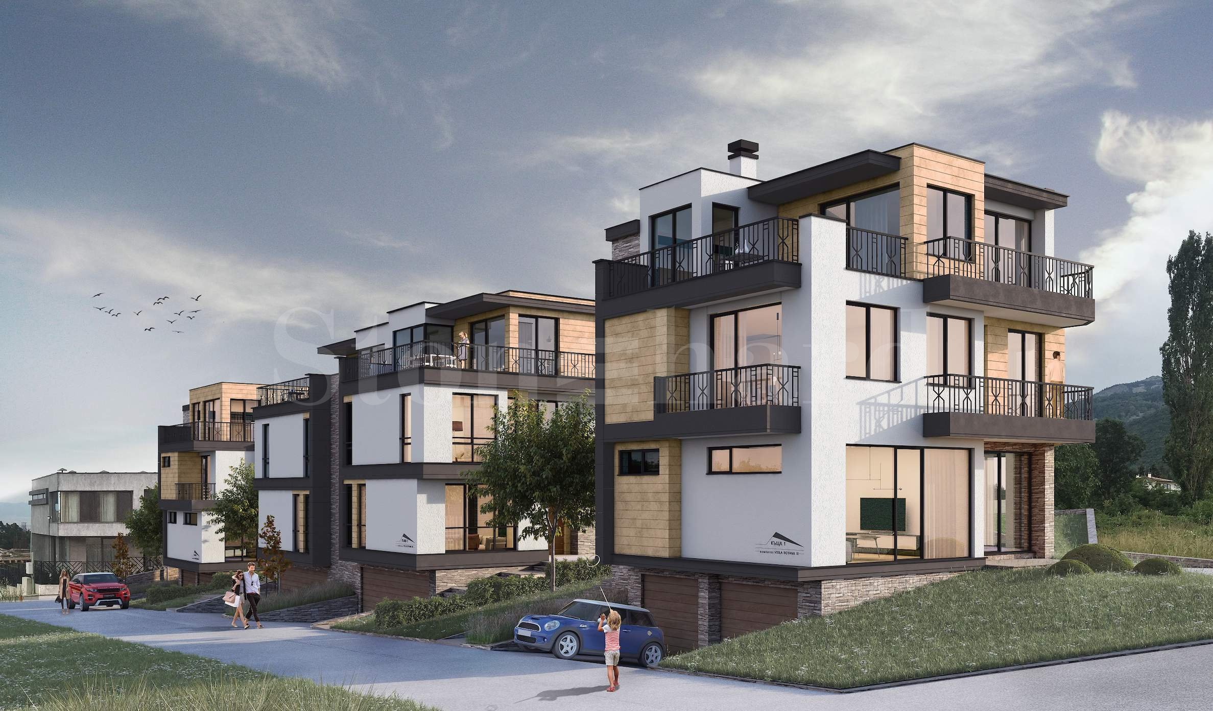 Brand-new luxury 3-storey townhouses close to the Boyana Residence, Sofia1 - Stonehard Brand-new luxury 3-storey townhouses close to the Boyana Residence, Sofia1 - Stonehard