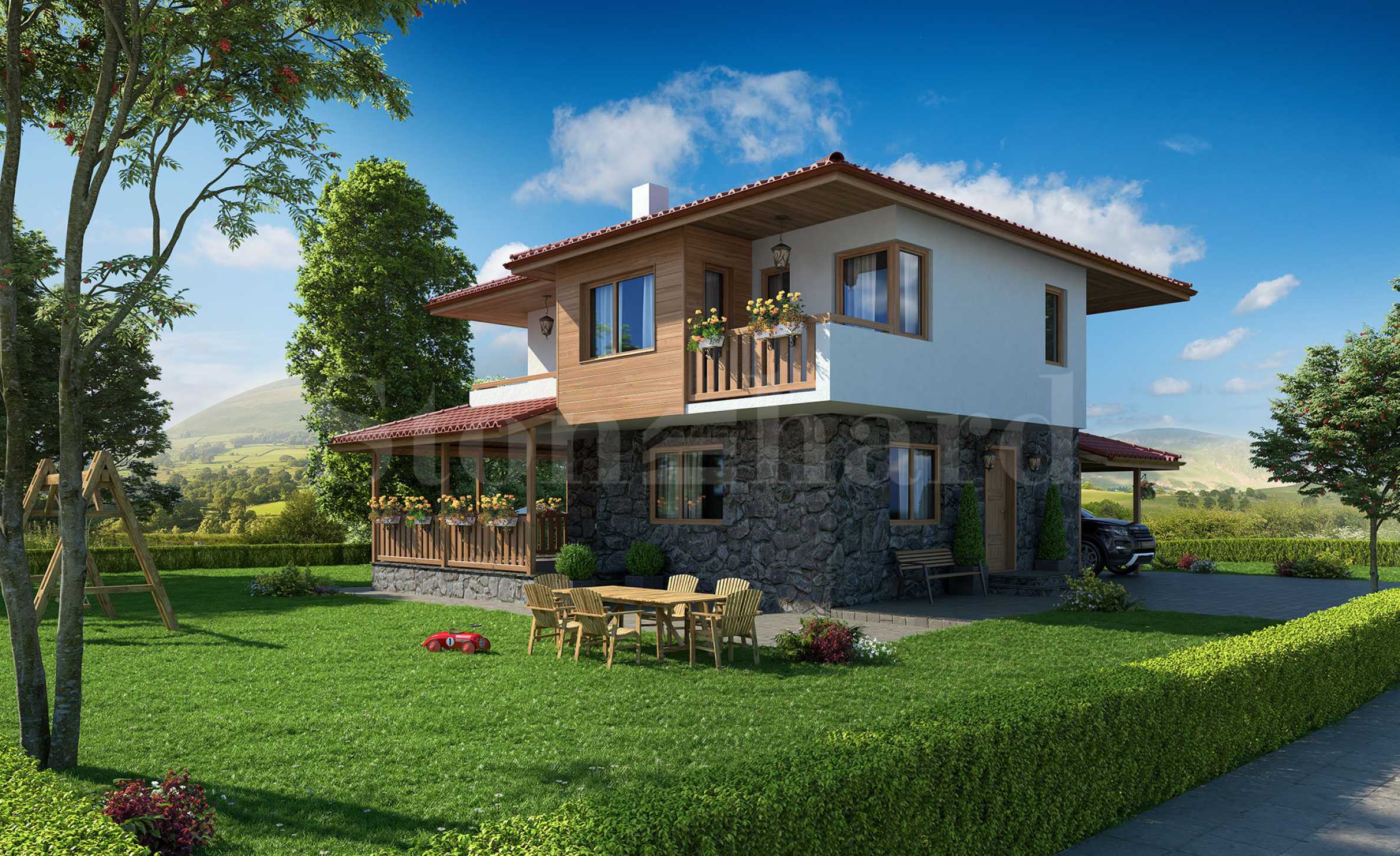 2-Storey family houses in a newly built holiday village in Banevo quarter of Burgas1 - Stonehard 2-Storey family houses in a newly built holiday village in Banevo quarter of Burgas1 - Stonehard