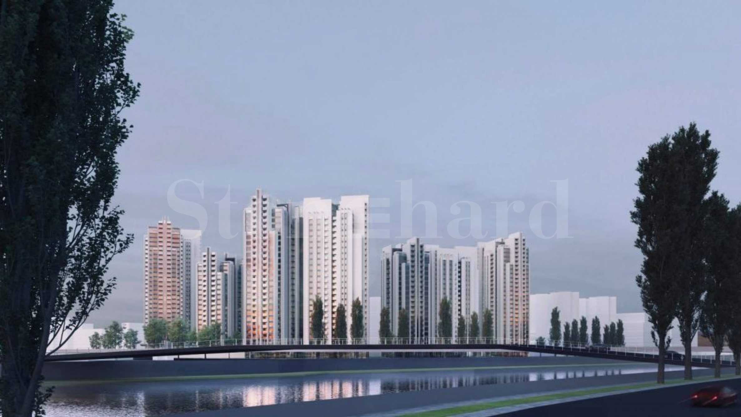 Futuristic complex of eight towers with new apartments on the Maritsa River1 - Stonehard