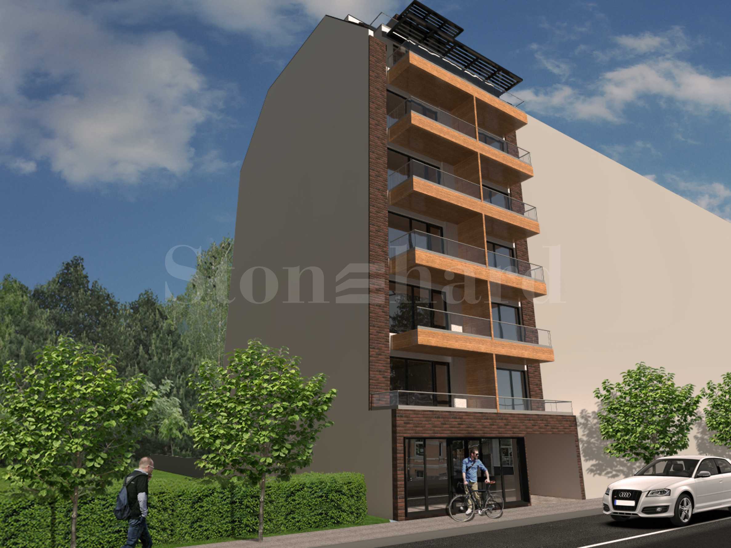 High-rise residential building with one-bedroom apartments in the wide center1 - Stonehard