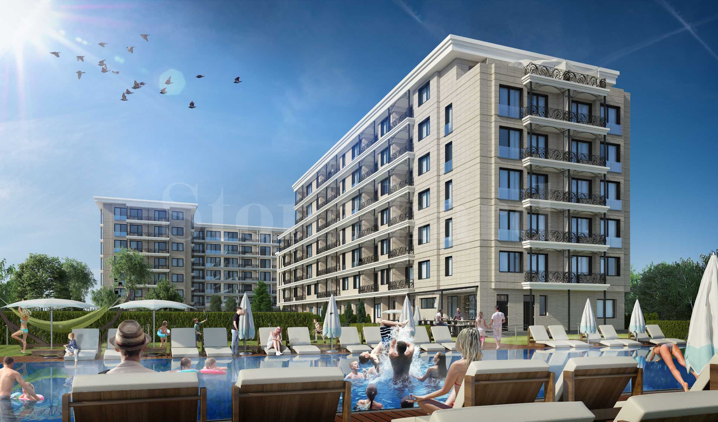 New gated complex with swimming pool near metro station & park2 - Stonehard