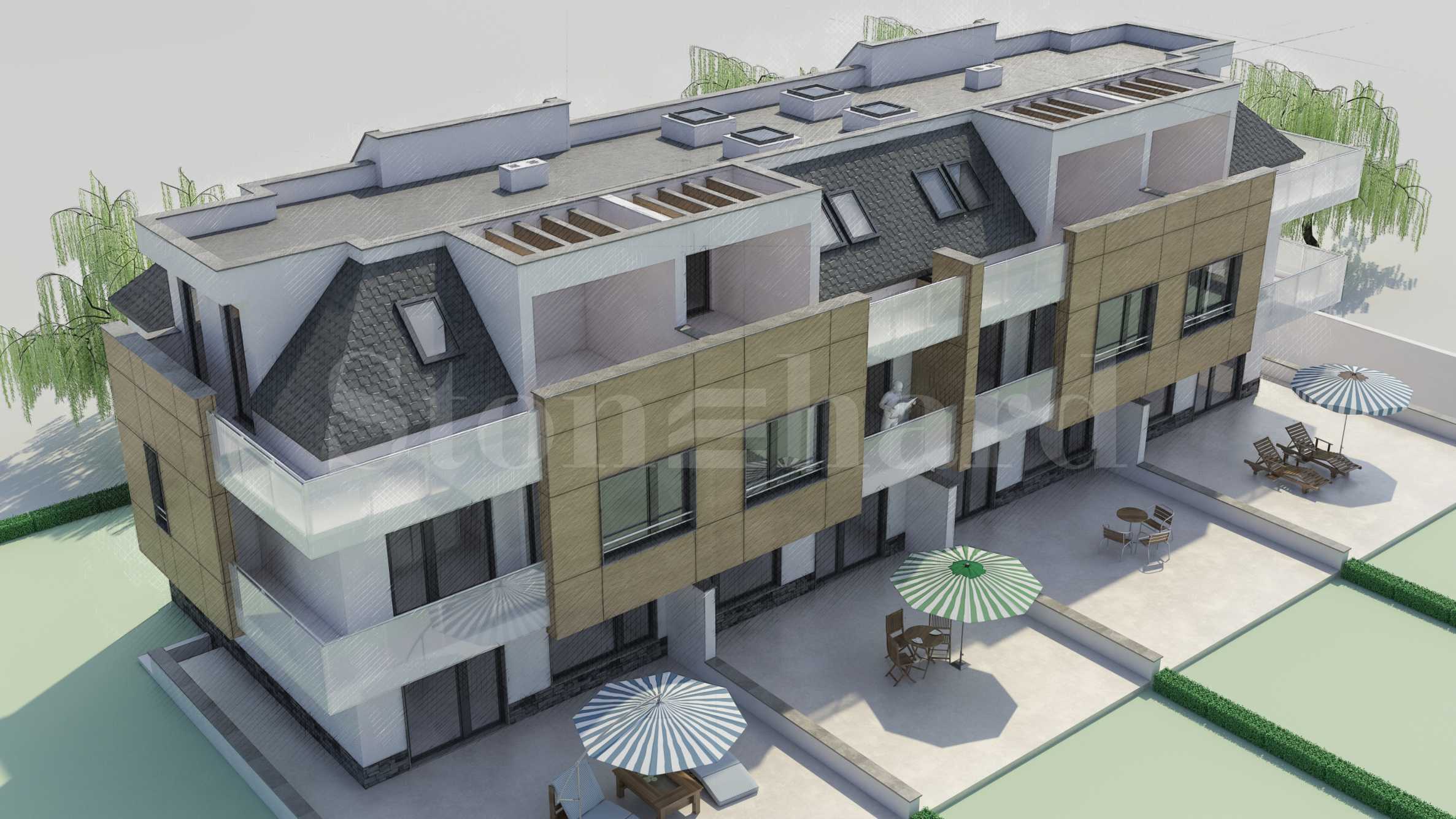 Modern terraced houses with a yard next to the Paradise Center �all2 - Stonehard