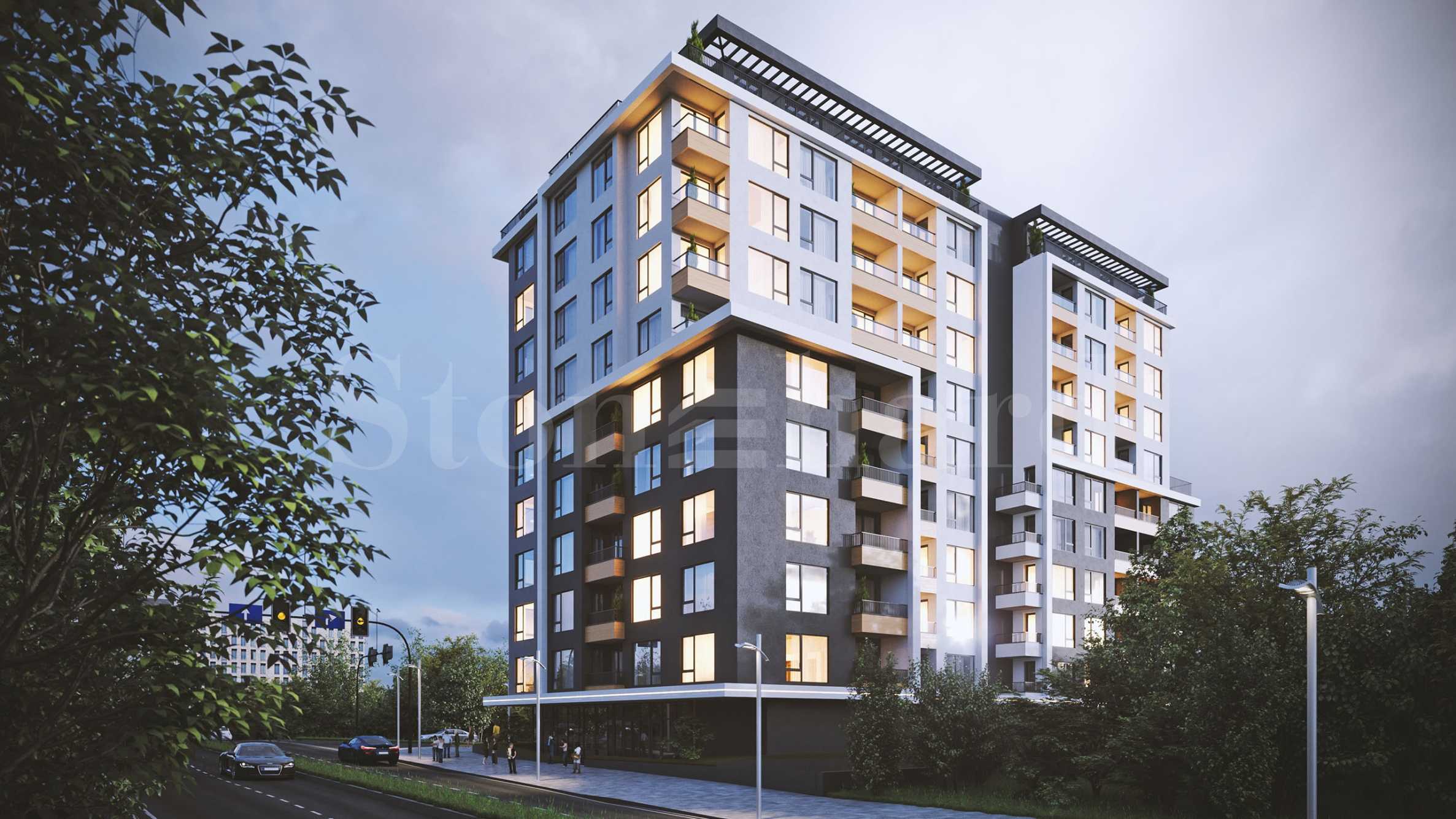 Apartments in a modern complex next to 