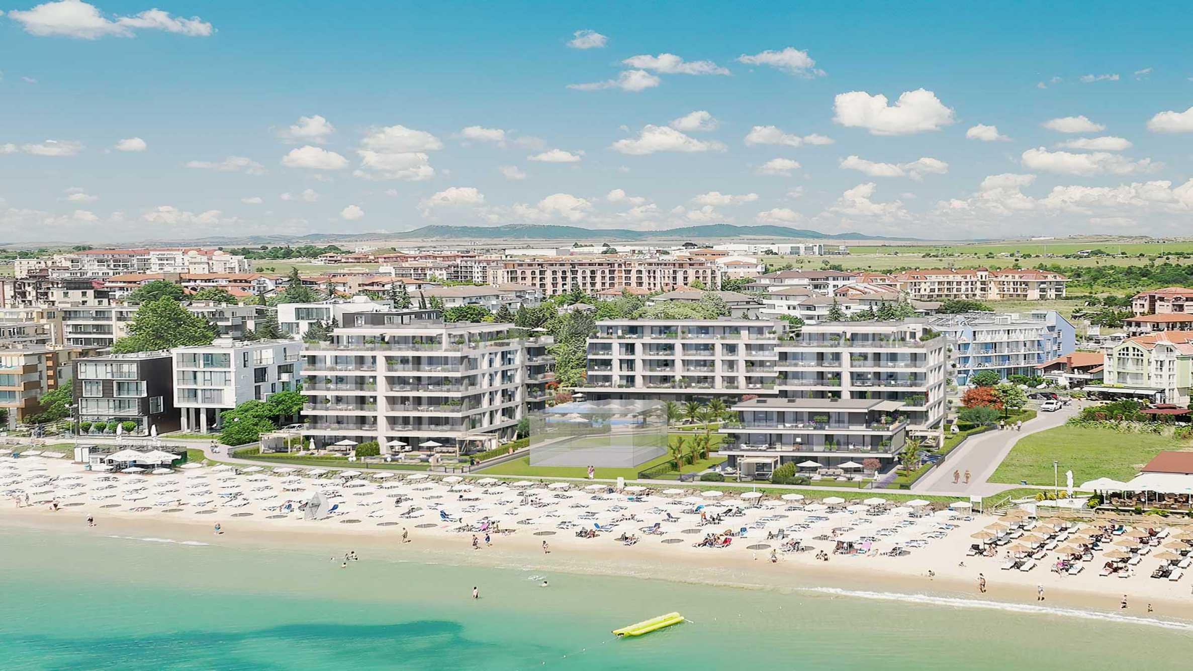 Крайбрежни апартаменти модерно ново строителство на плажа в Равда  1 - Stonehard