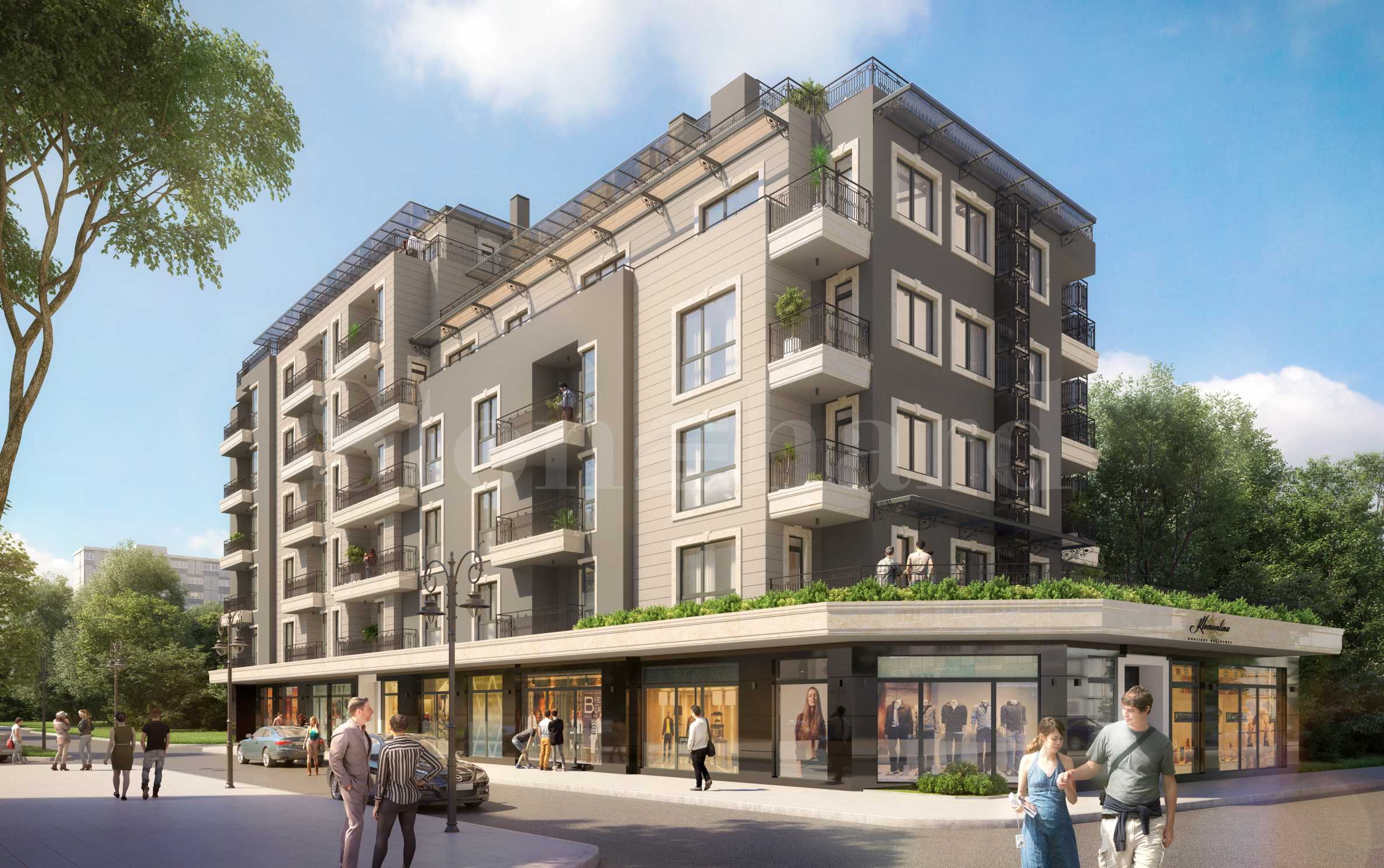 Apartments in a new residential building next to 