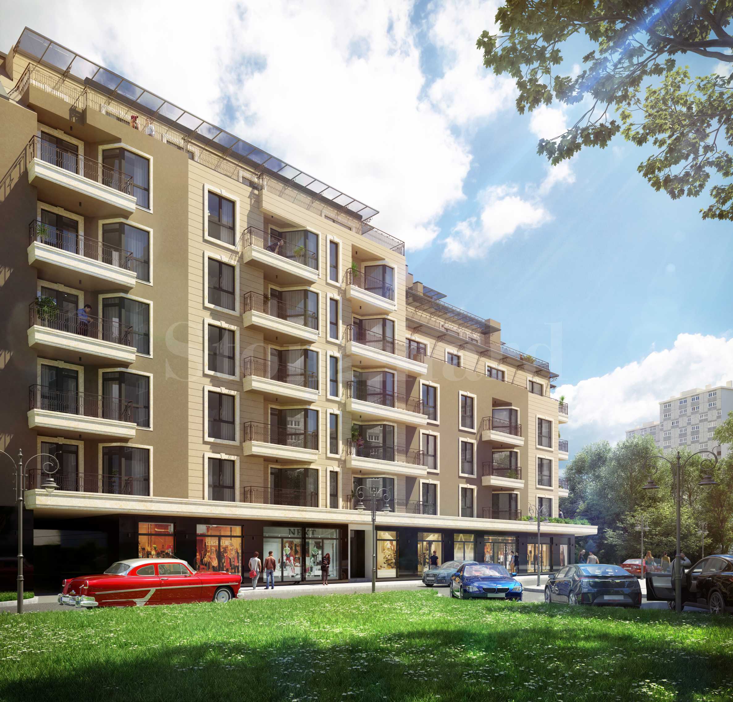 Apartments in a new residential building next to 