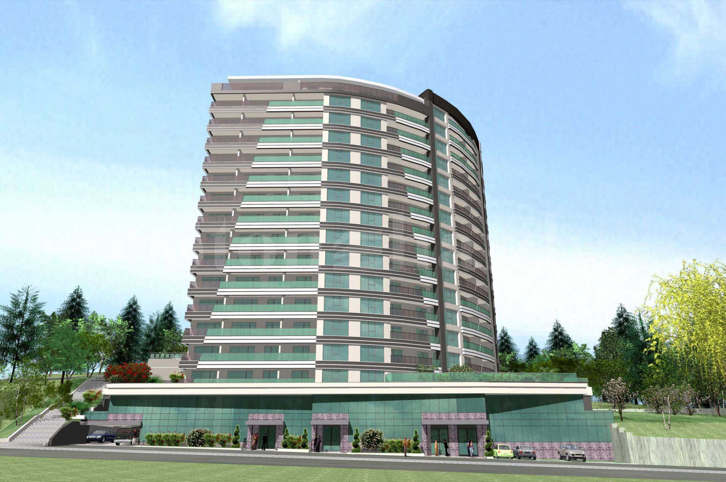 Modern building with apartments, business properties and parking spaces1 - Stonehard