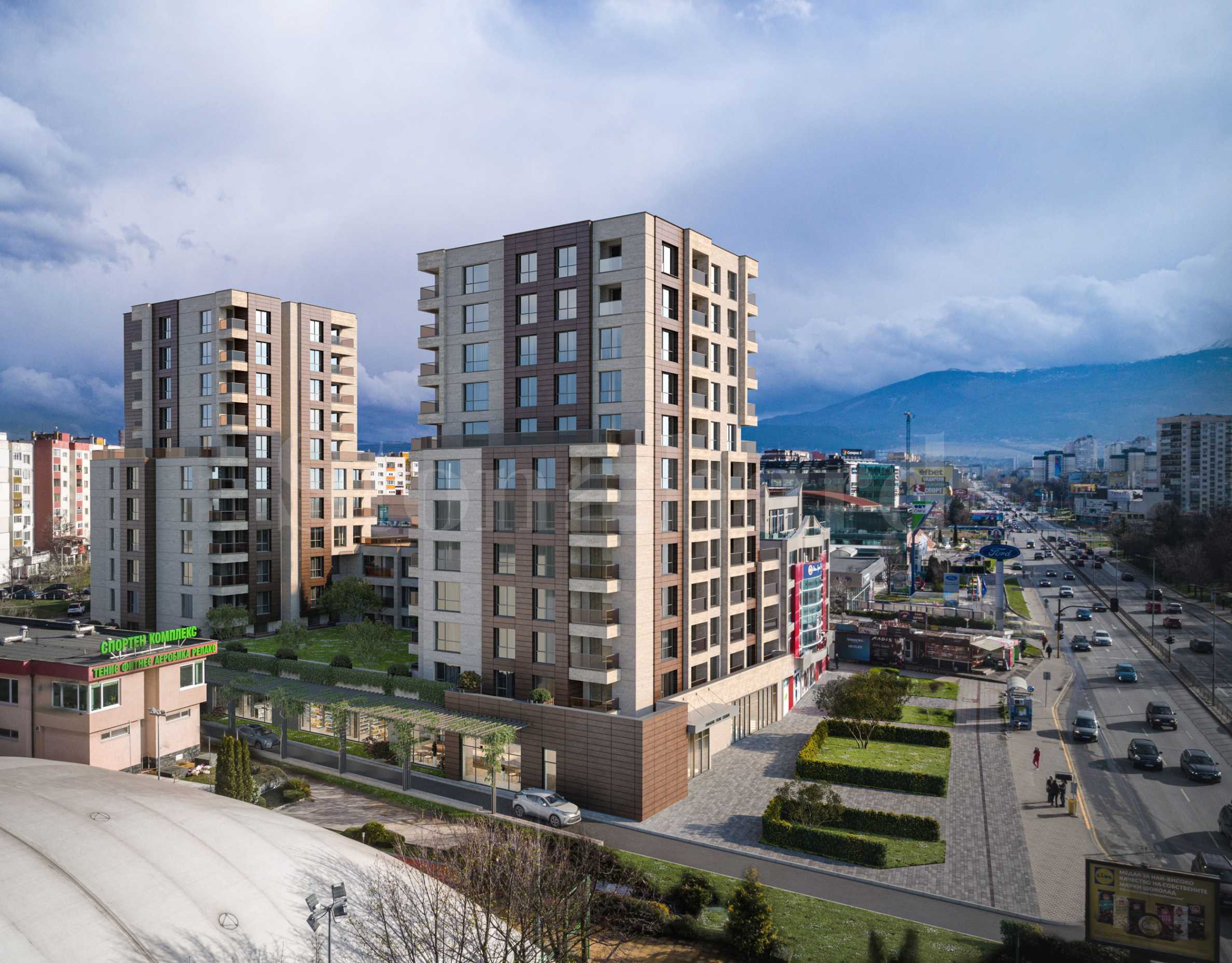 New residential building next to metro station in 