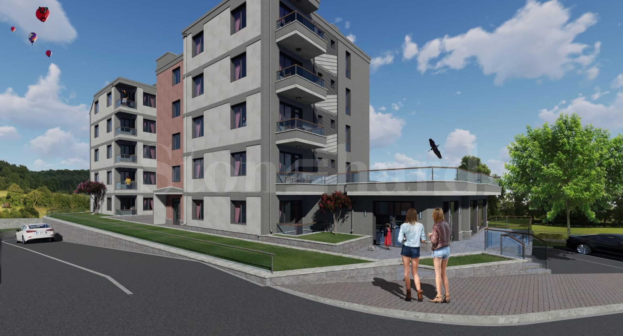 Newly built apartments in the 