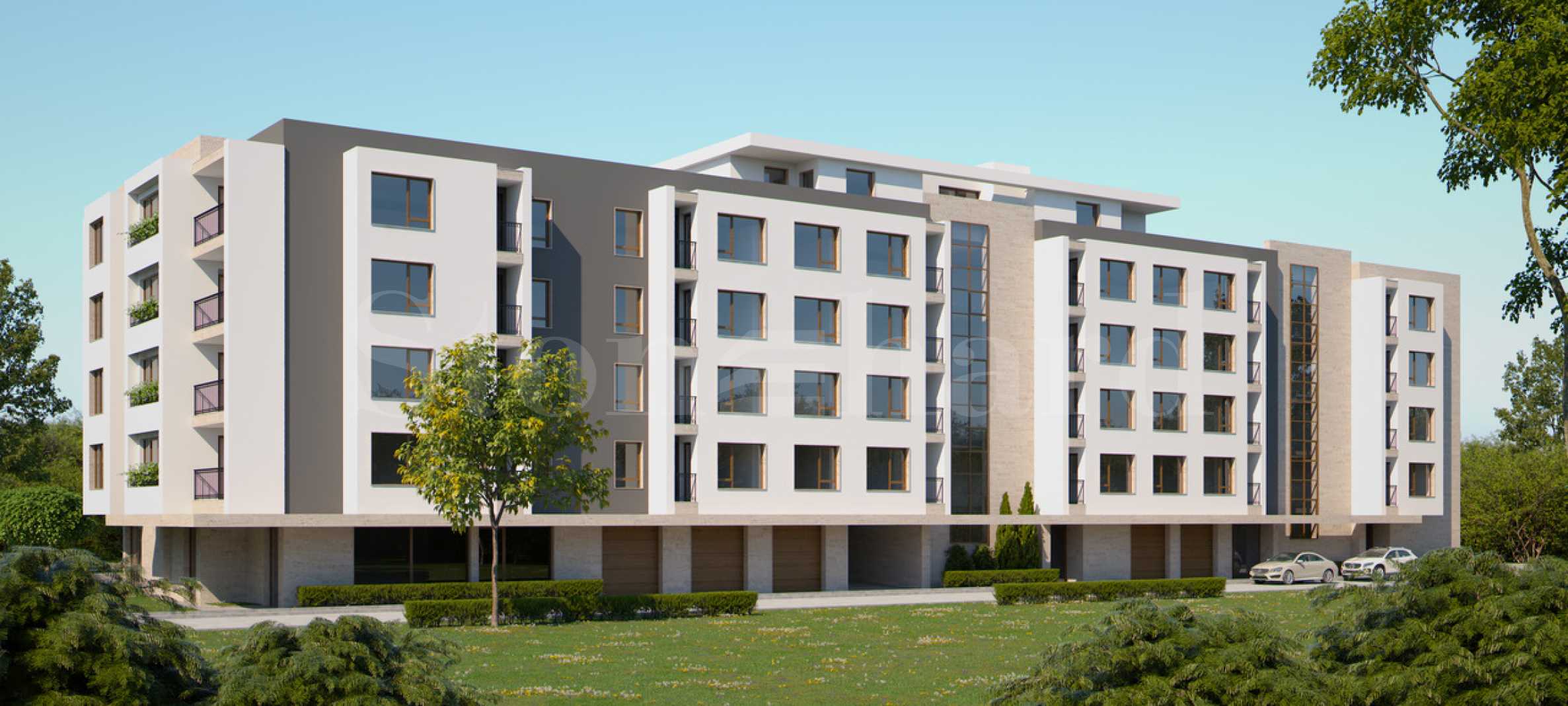 New contemporary building on a quiet green street near Mall Bulgaria1 - Stonehard