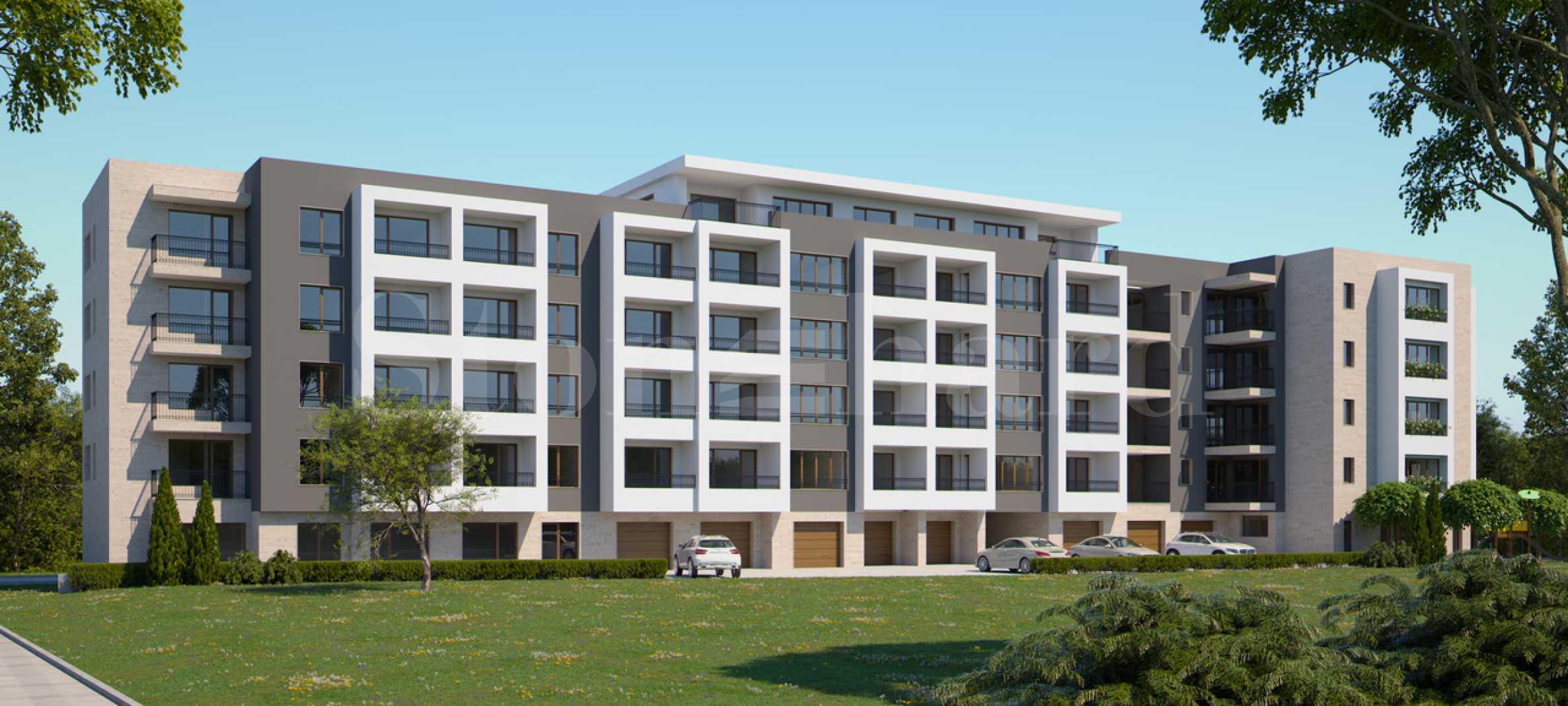 New contemporary building on a quiet green street near Mall Bulgaria2 - Stonehard