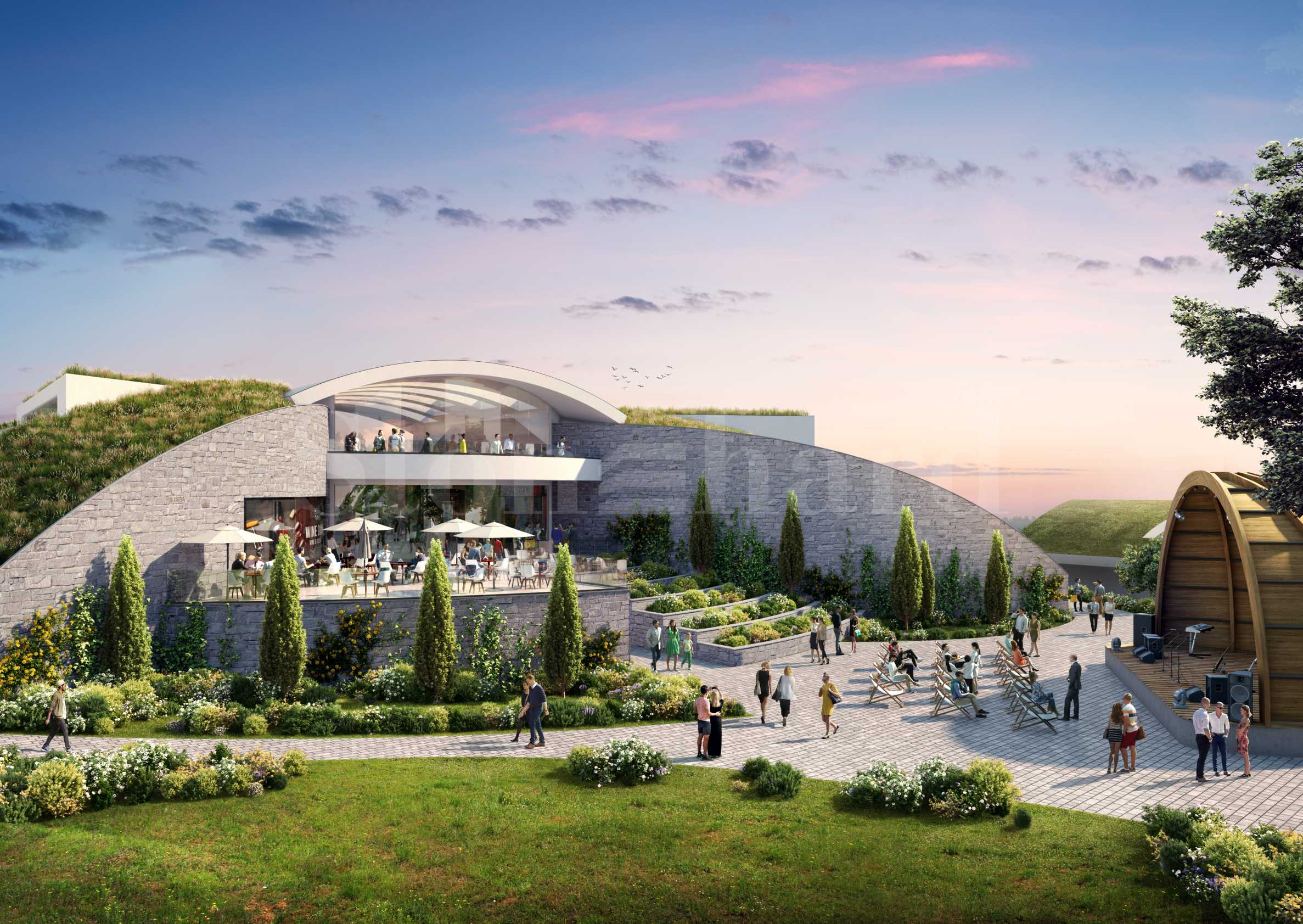 High-tech houses in a new-build complex with vineyard botanical park1 - Stonehard