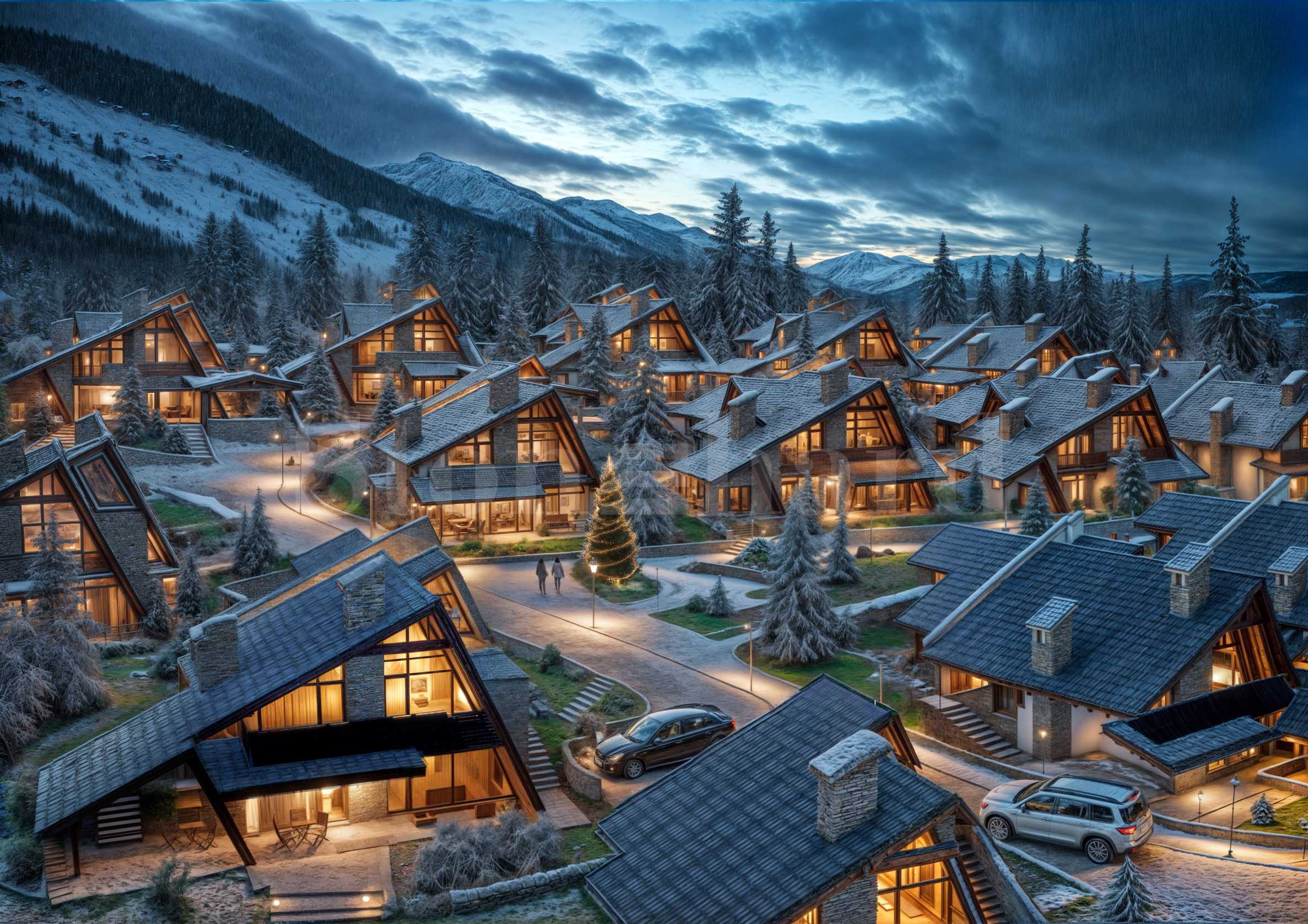 The Nest Bansko - modern new houses in alpine style in Bansko1 - Stonehard