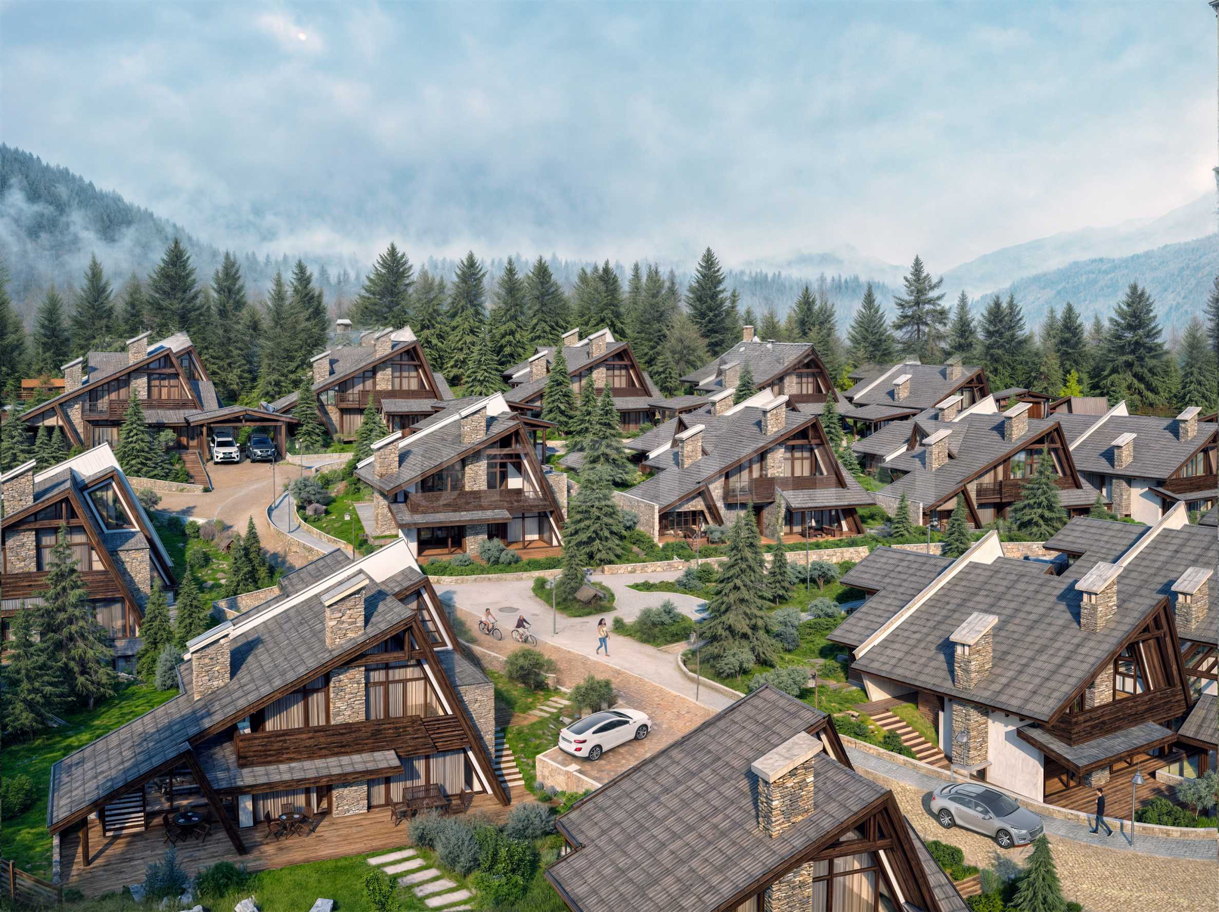 The Nest Bansko - modern new houses in alpine style in Bansko2 - Stonehard