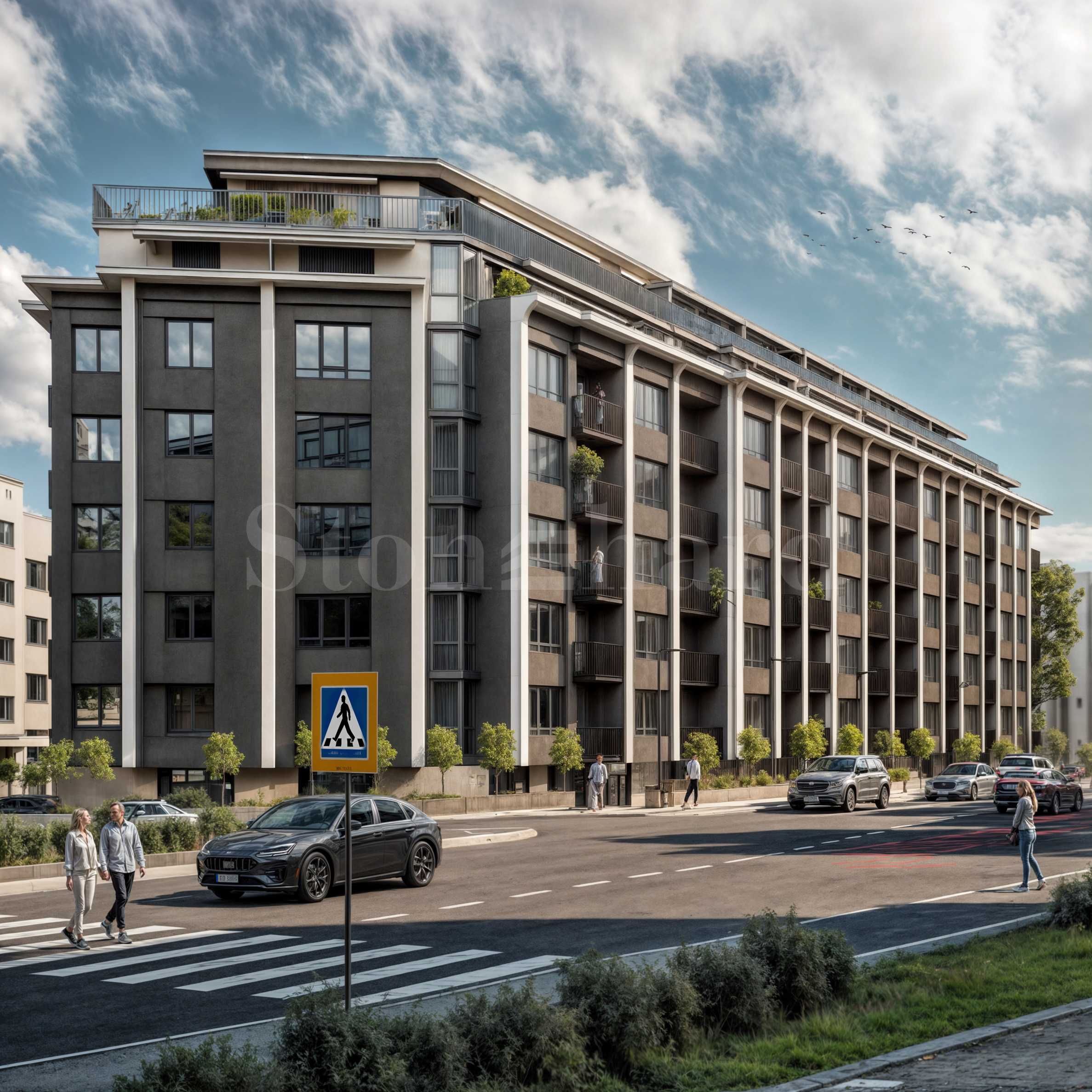 Apartments in a new residential building next to 