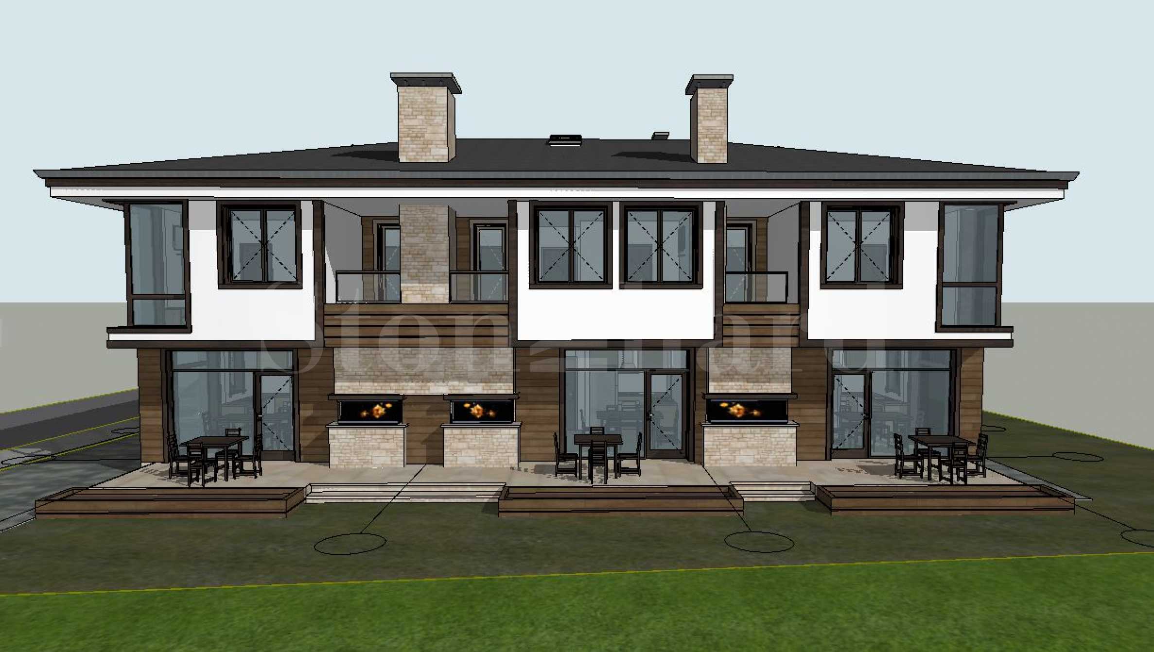 Three new houses with parking spaces next to the ski area in Bansko 1 - Stonehard