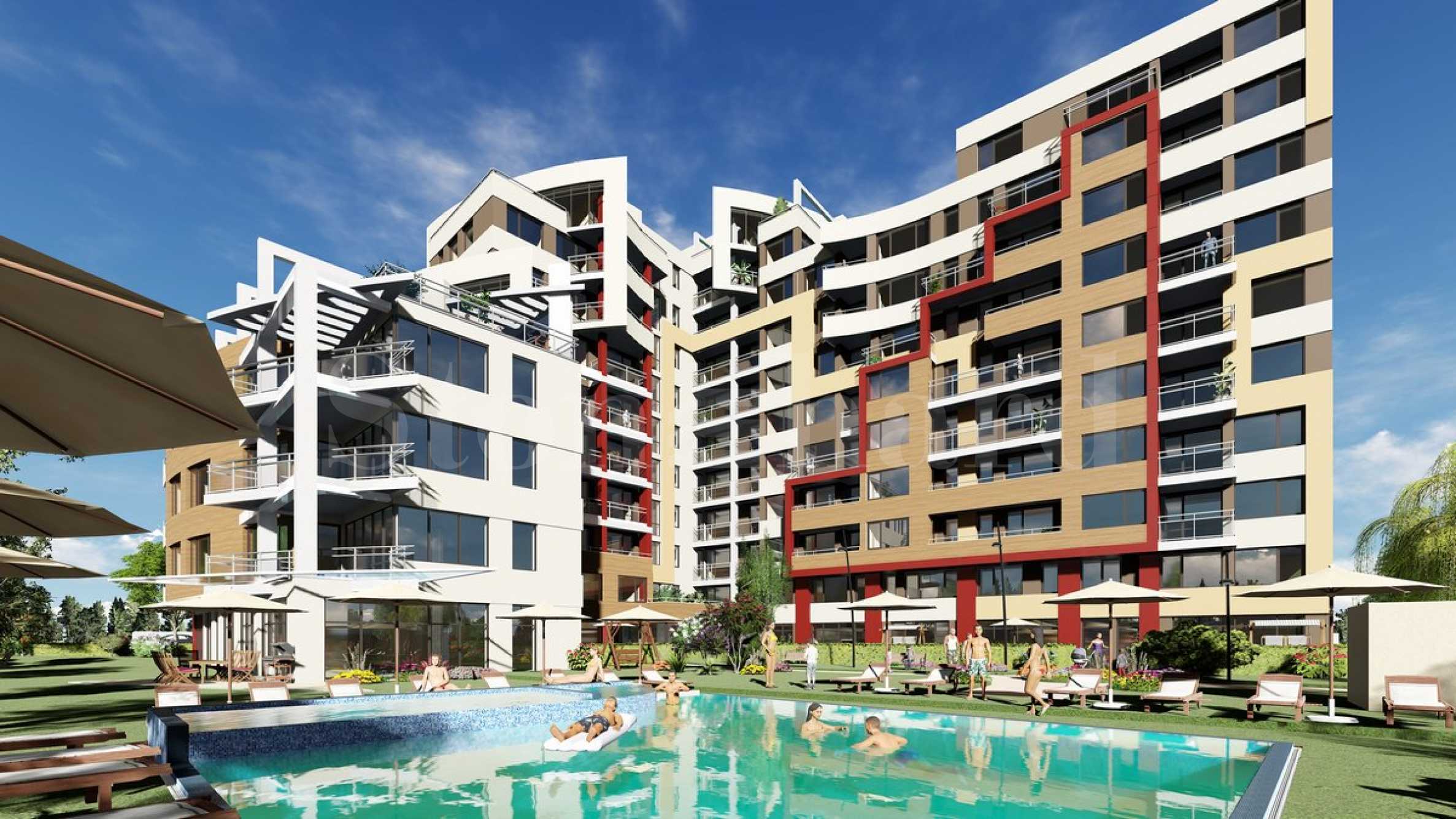 Apartments in a new complex with a pool, with Act 14, next to "Vazrazhdane" park2 - Stonehard