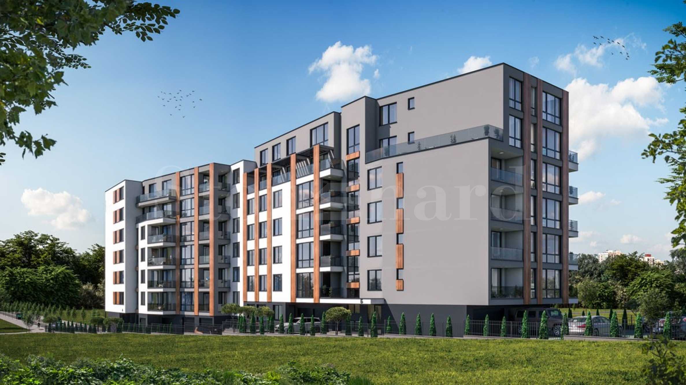 Apartments in a building with modern design in the 