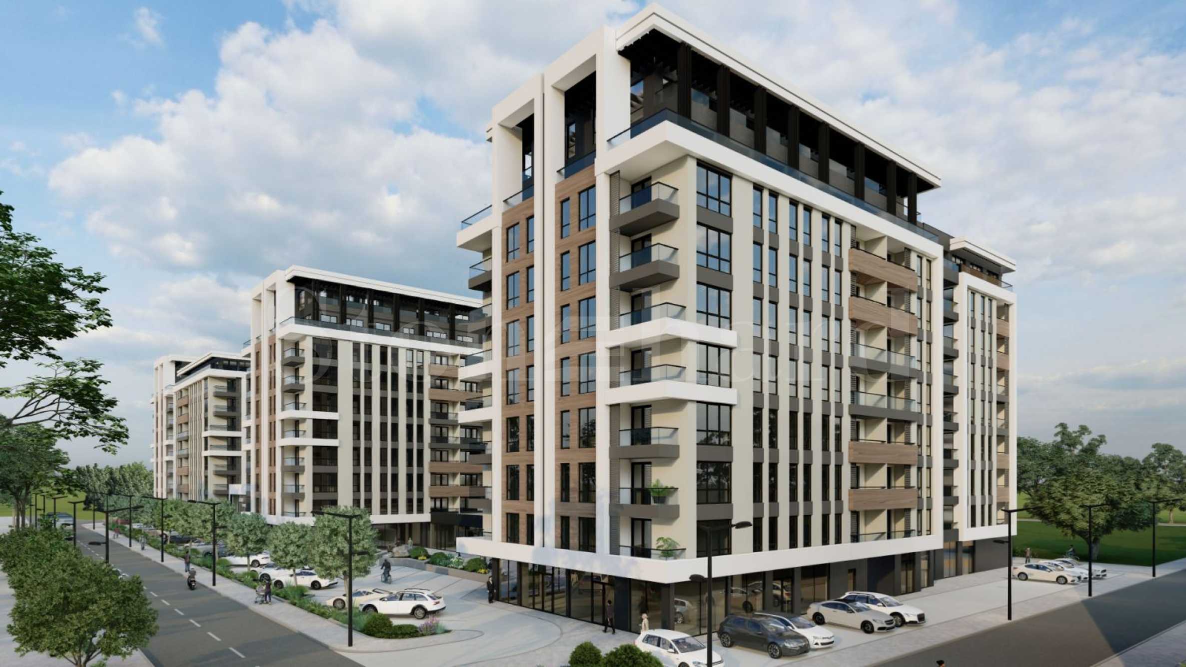 Apartments in a new luxury complex in the 