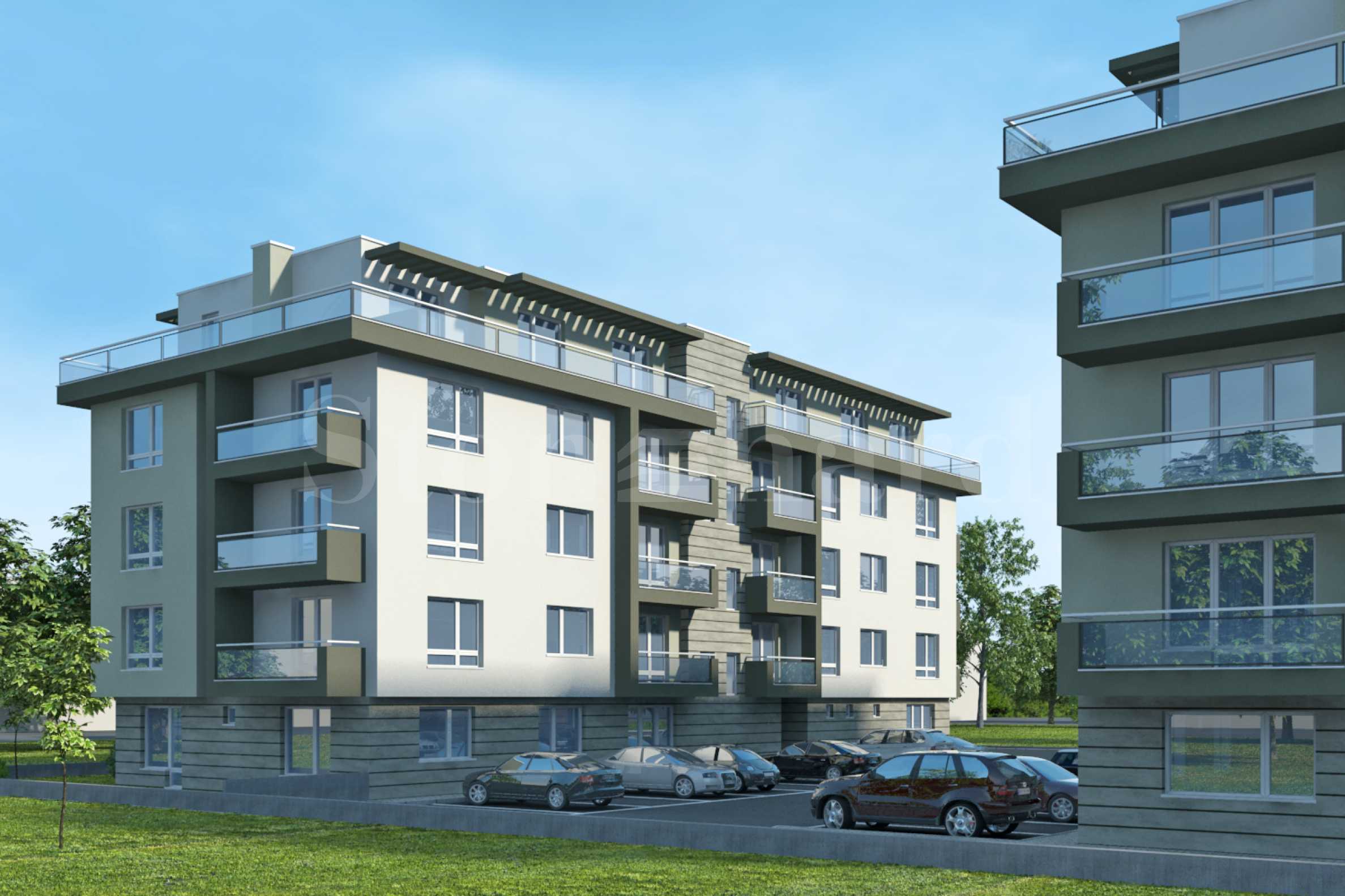 Apartments in a new complex of two small buildings in the 