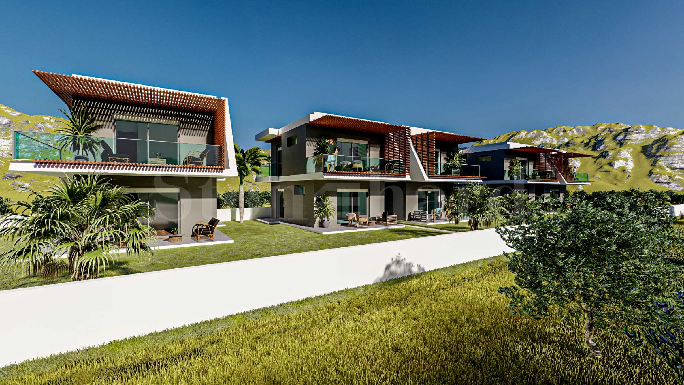 One-bedroom apartments in Cleopatra - a modern complex in Skala Potamia1 - Stonehard