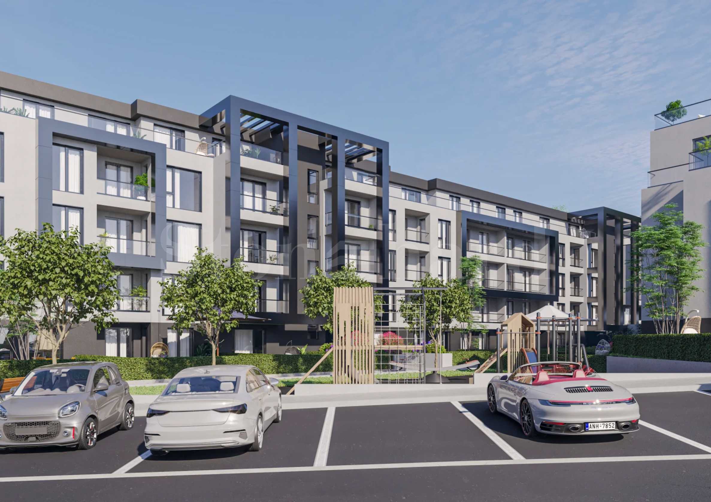 Apartments in two modern buildings in 