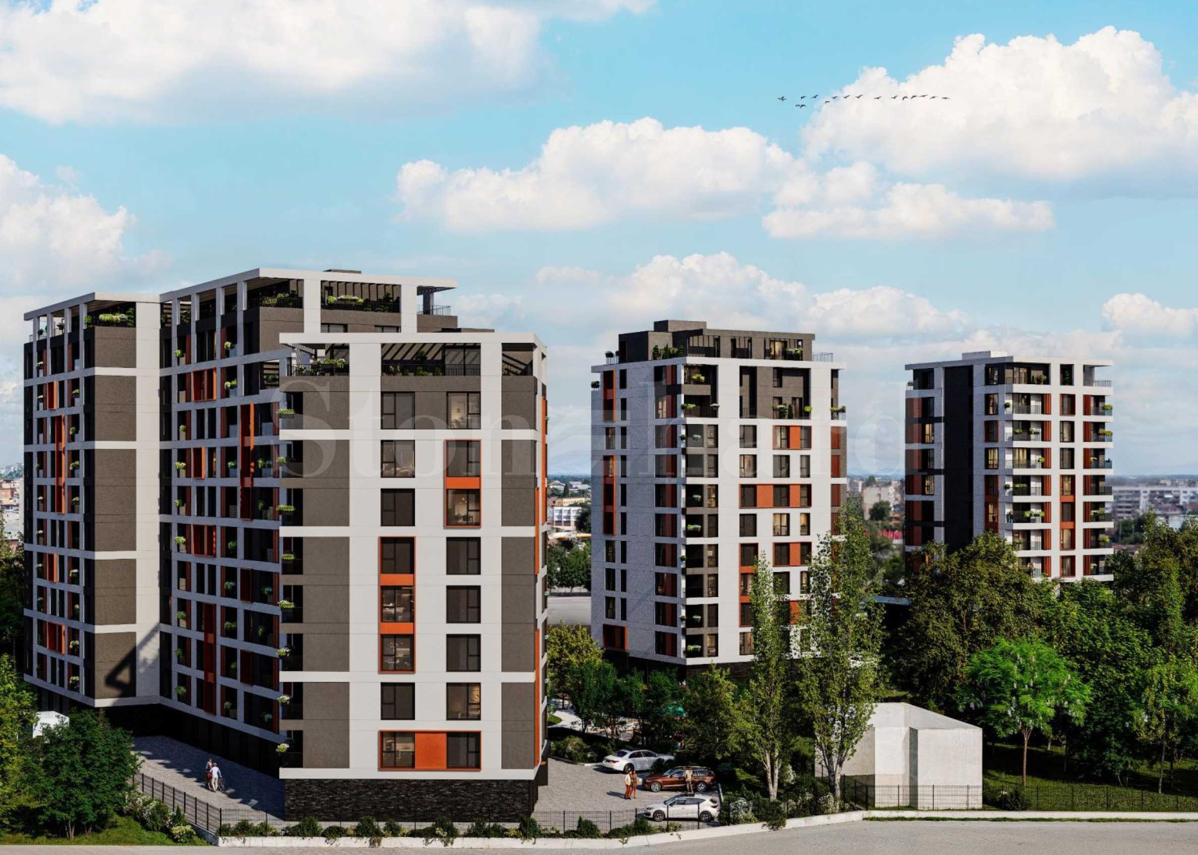 Apartments in a new luxury complex in the 