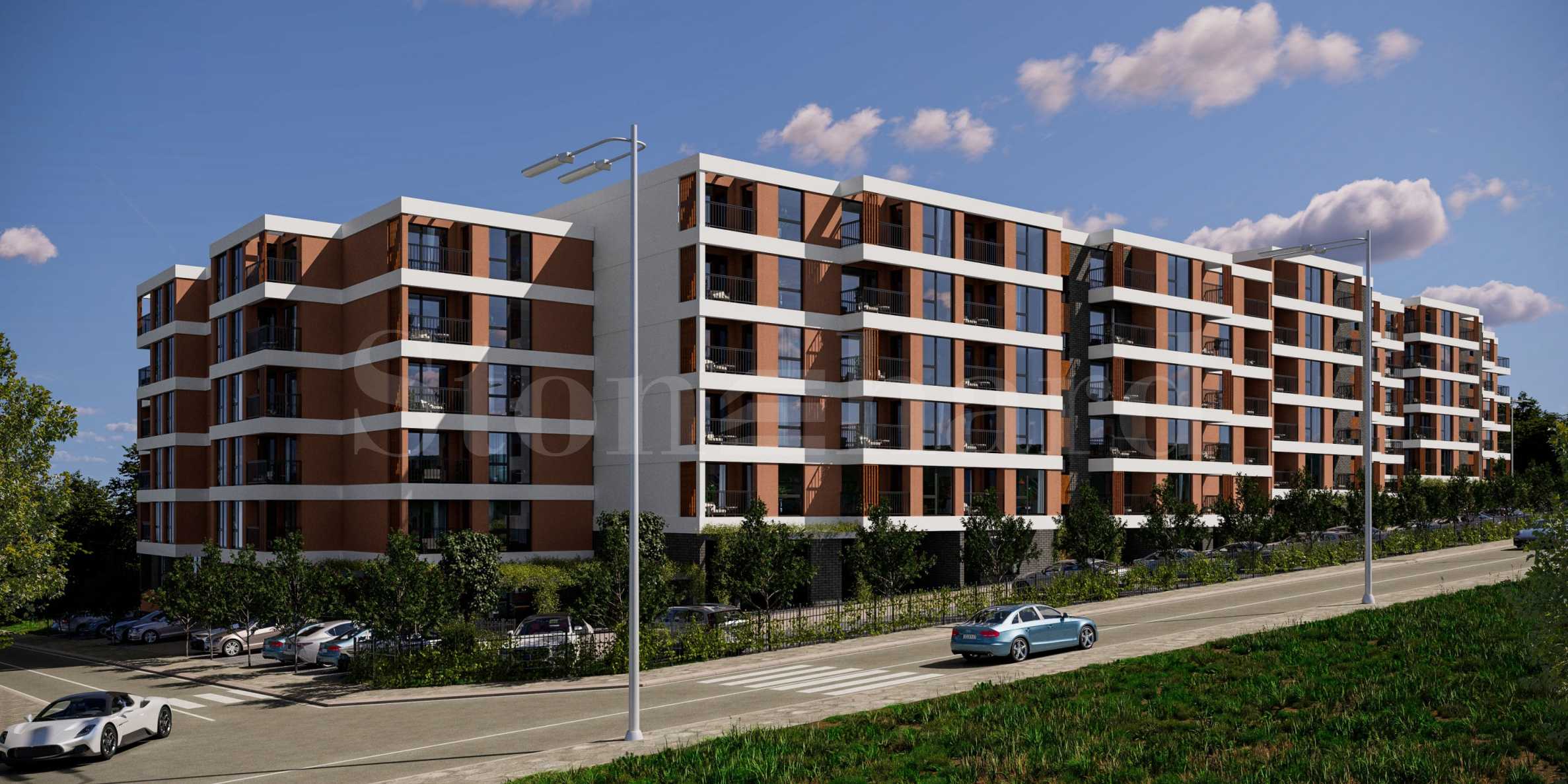 Newly built apartments in a modern building in the 