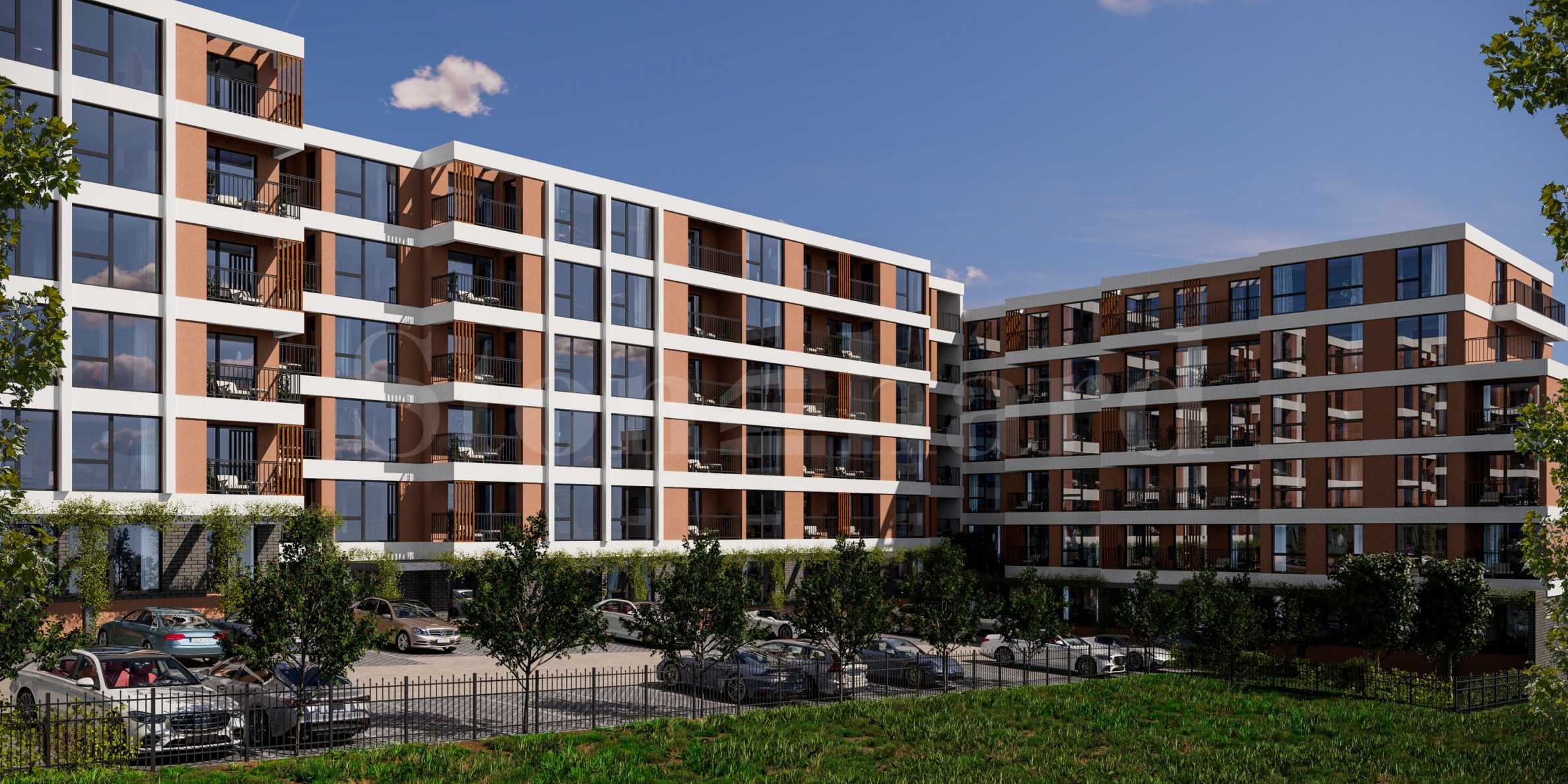 Newly built apartments in a modern building in the 