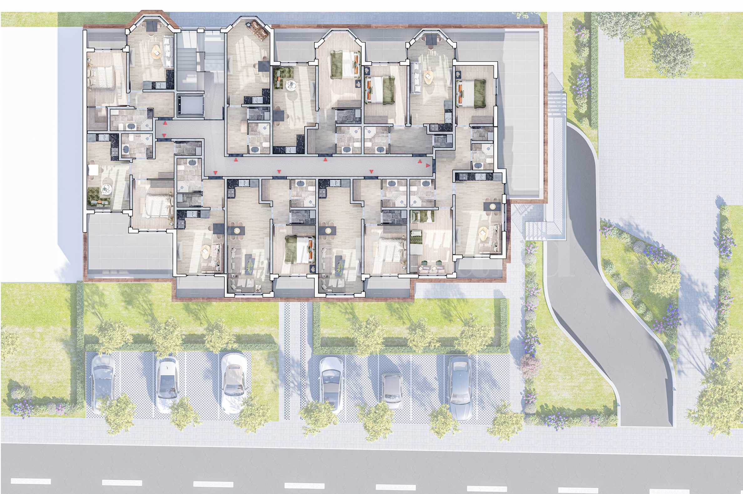 Apartments in a new building near 