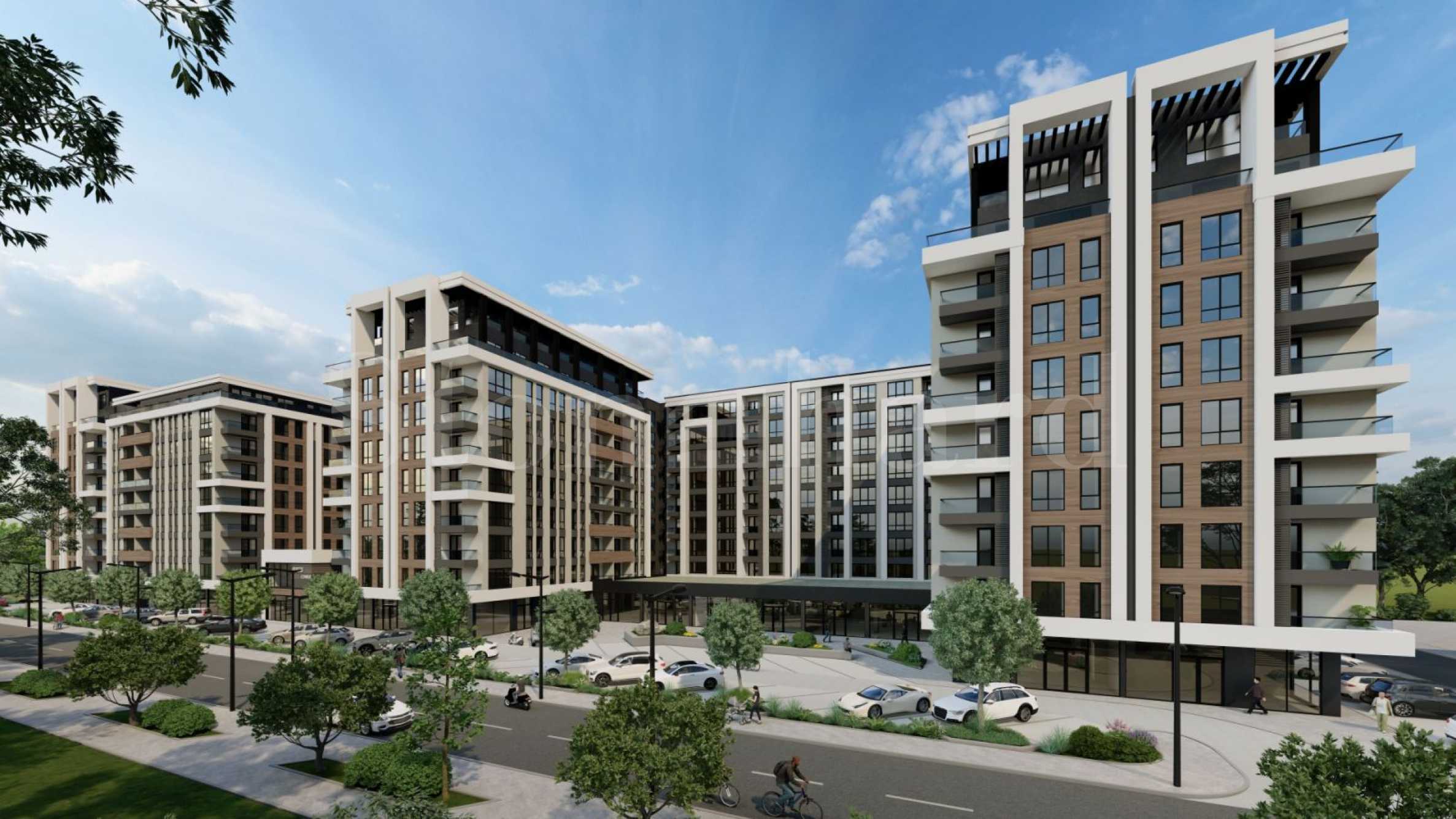 Apartments in a new luxury complex in the 