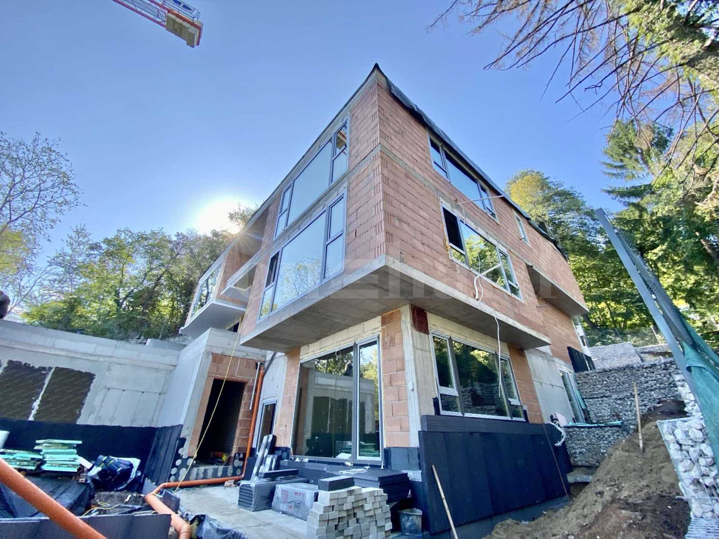 Two multi-family residential buildings with different types of apartments in the 