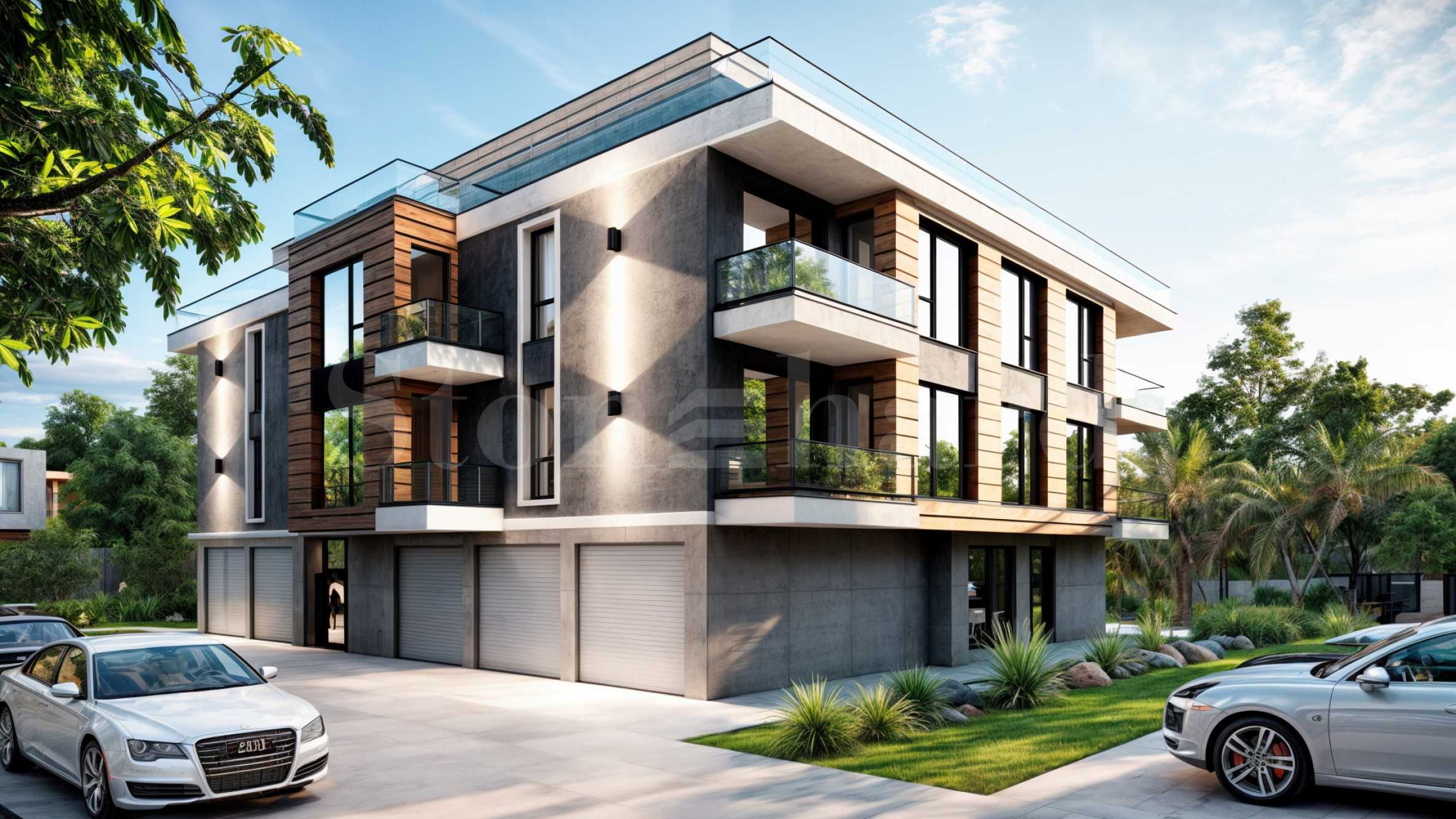 Apartments in a new complex in the 