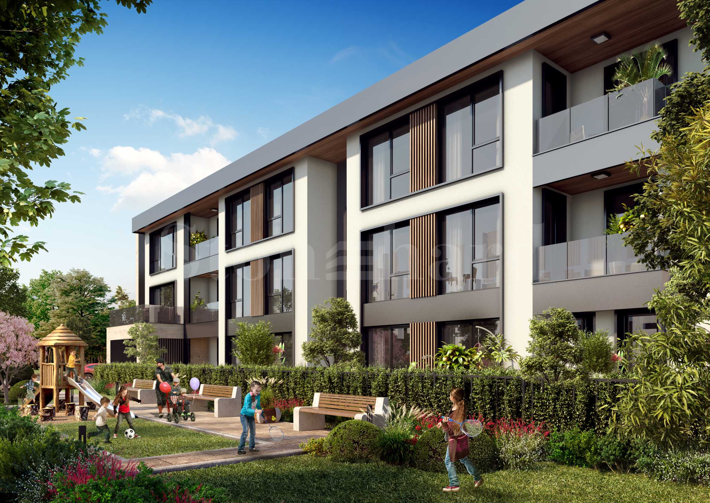 New homes in a gated complex in the 