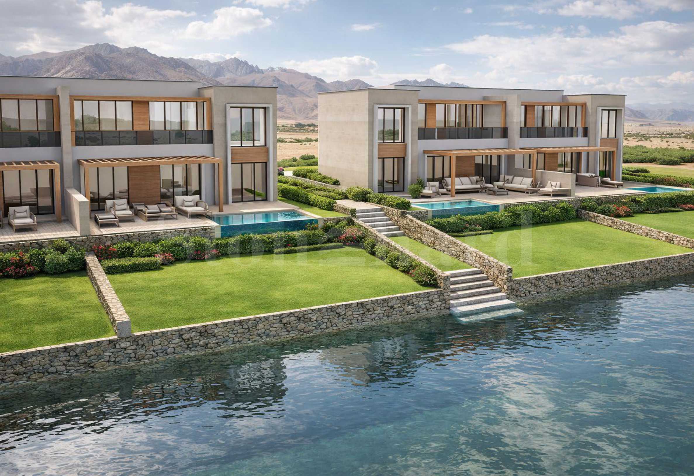 Lagoon view villas at Lubana Island, part of Hawana Salalah resort town 1 - Stonehard