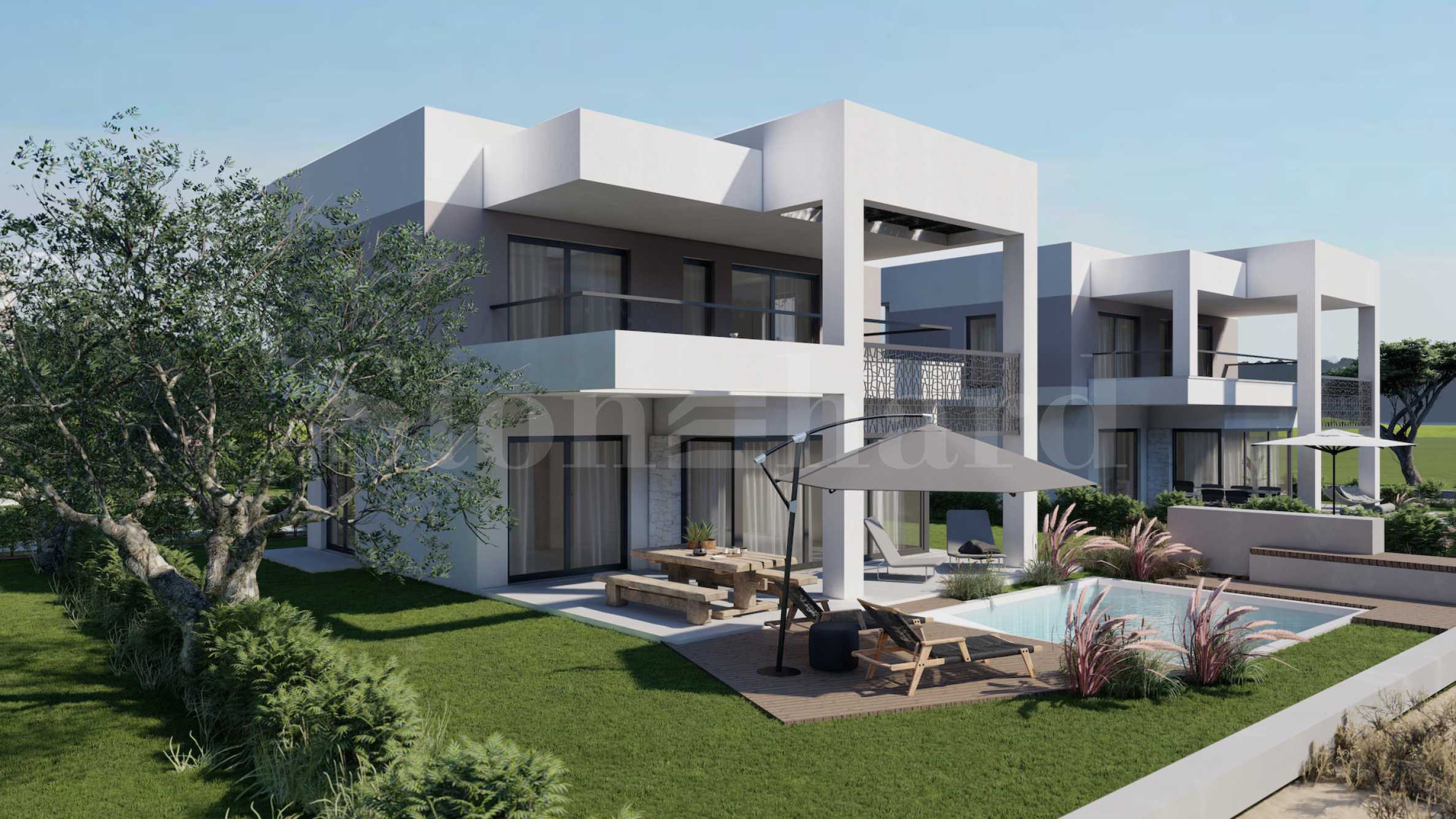 Two and three bedroom villas in a new complex 50 m from the beach in Nea Kerdilia 2 - Stonehard