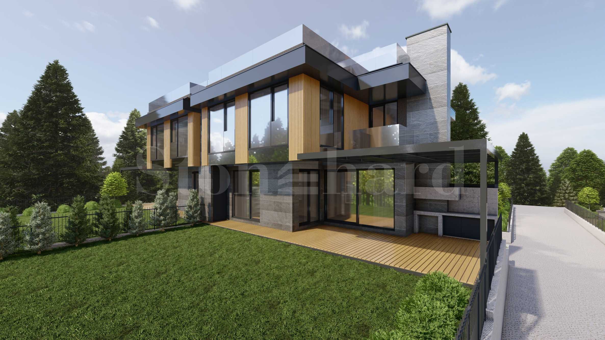 Modern new construction houses in 