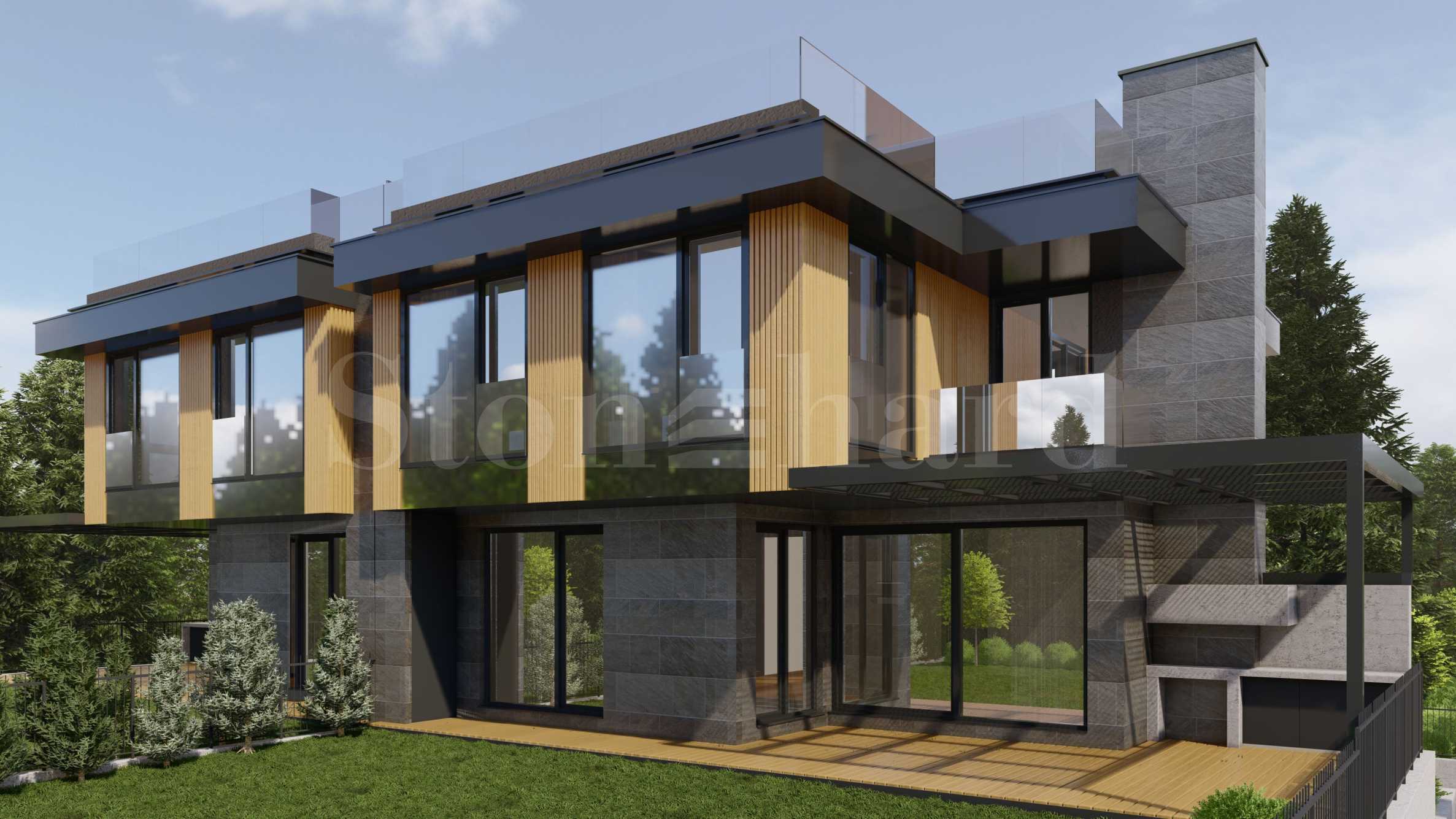 Modern new construction houses in 