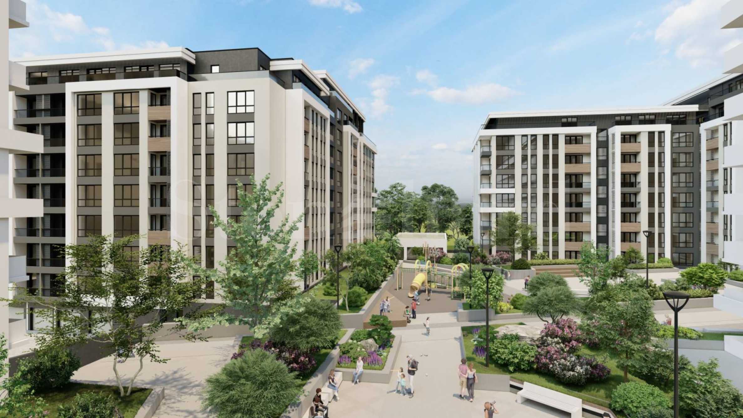 Apartments in a new luxury complex in the 