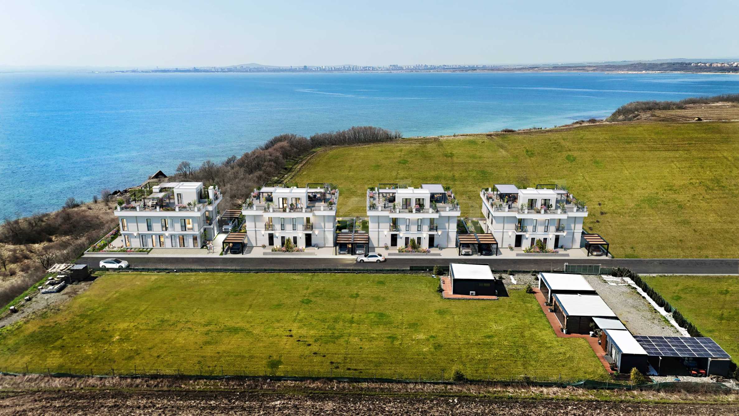 Two-storey houses with panoramic terraces on the seafront in Lahana area 2 - Stonehard