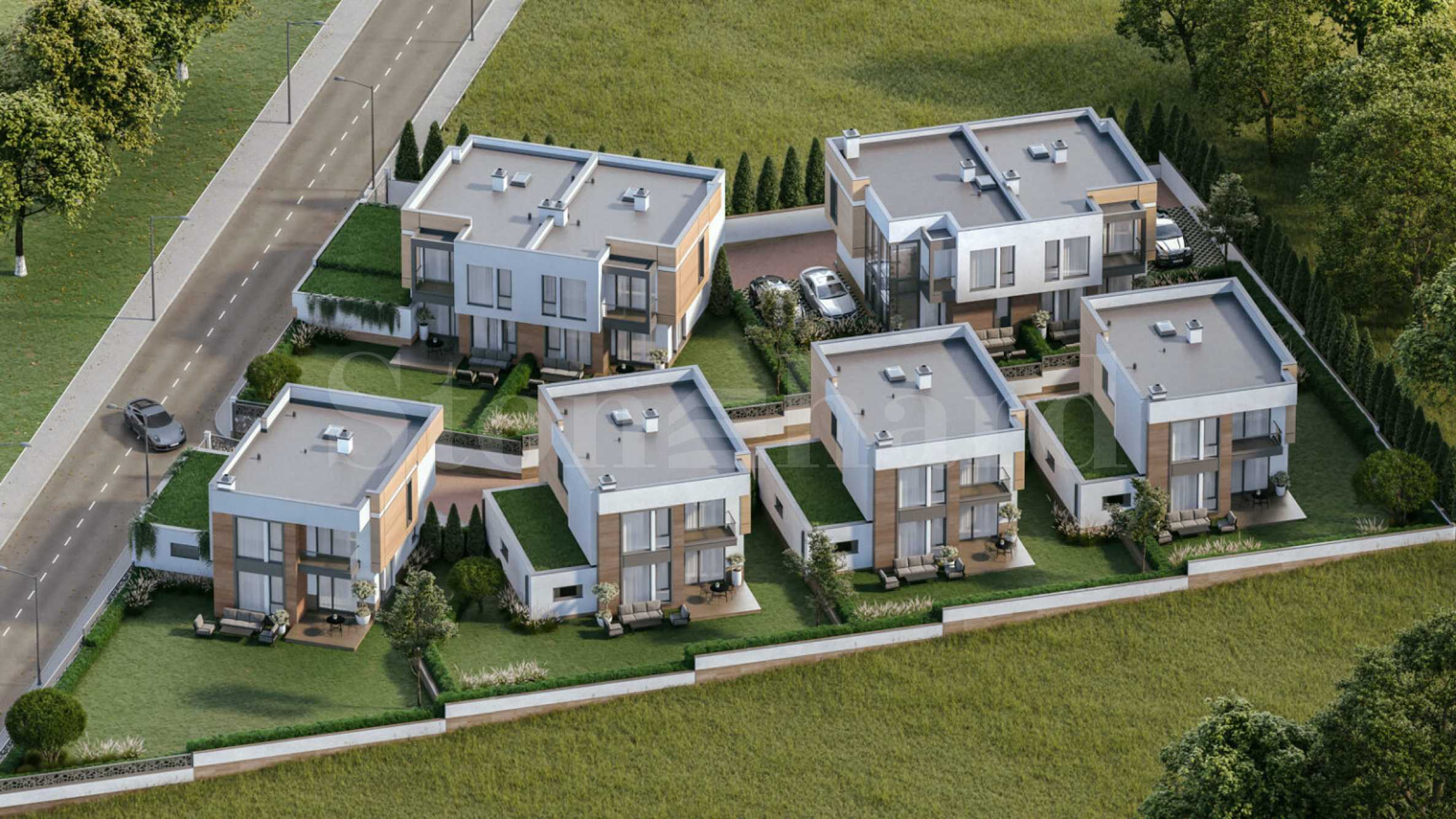 Двуетажни къщи в иновативен комплекс близо до град Пловдив 1 - Stonehard