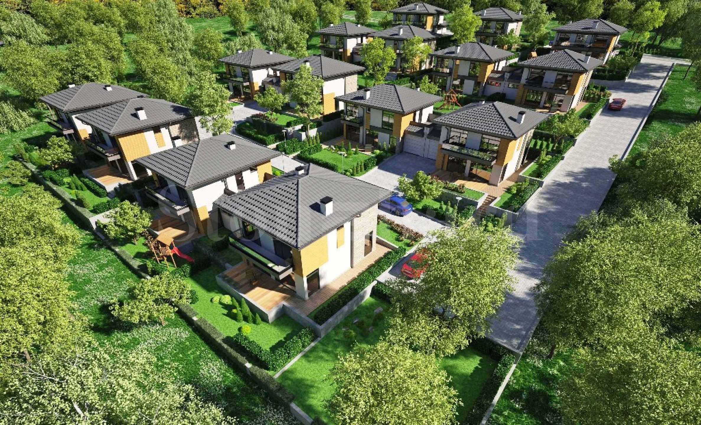 Stage 1 - Single-family houses in a luxury complex with a view of the Rhodopes and Plovdiv1 - Stonehard
