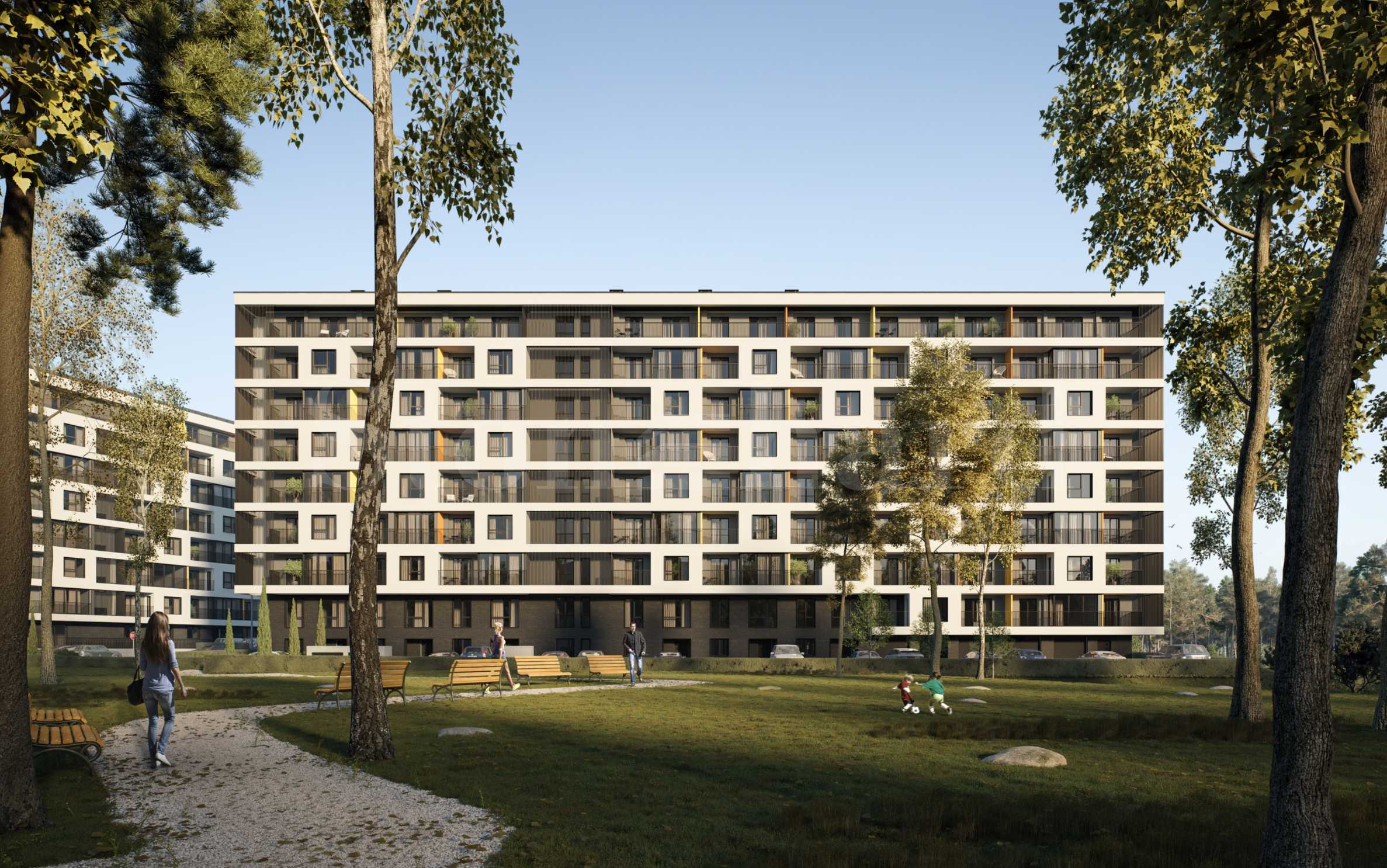 Apartments in a newly built building in a residential complex next to the NBU1 - Stonehard
