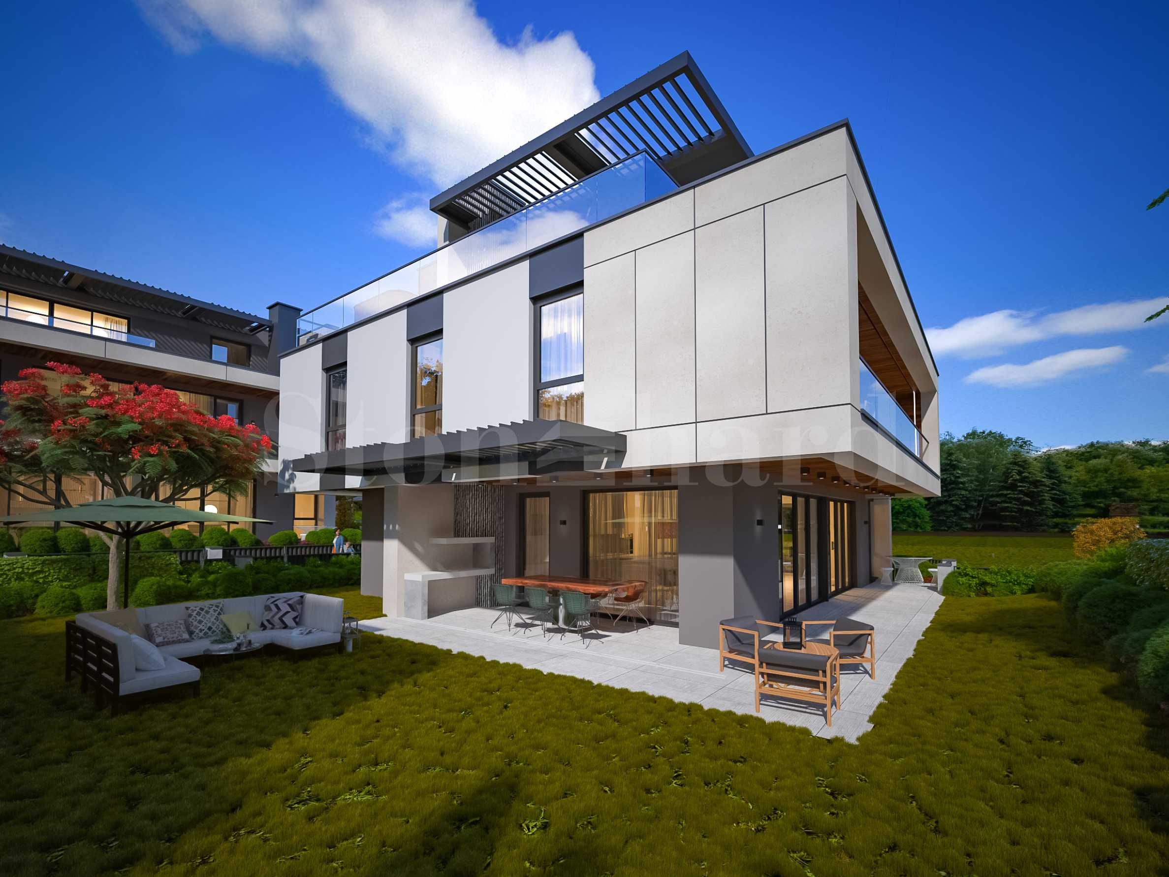 Luxurious new houses next to the Anglo-American School in Pancharevo 2 - Stonehard