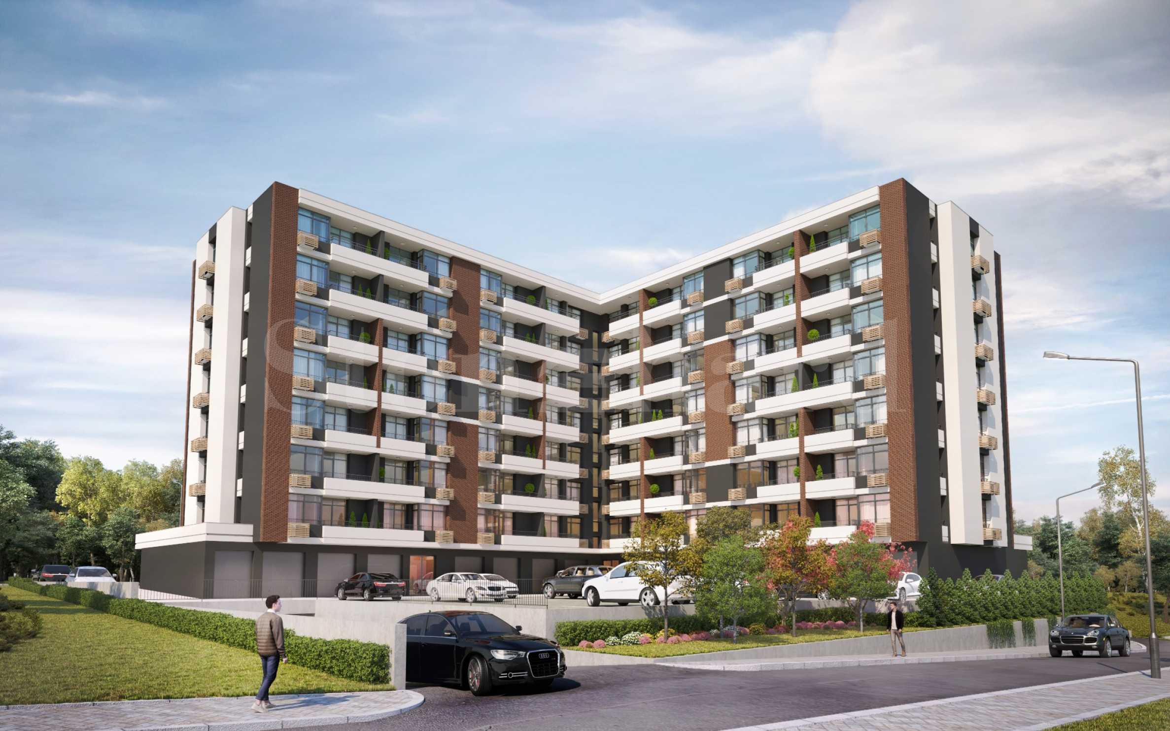 Newly built apartments in a modern building in the 