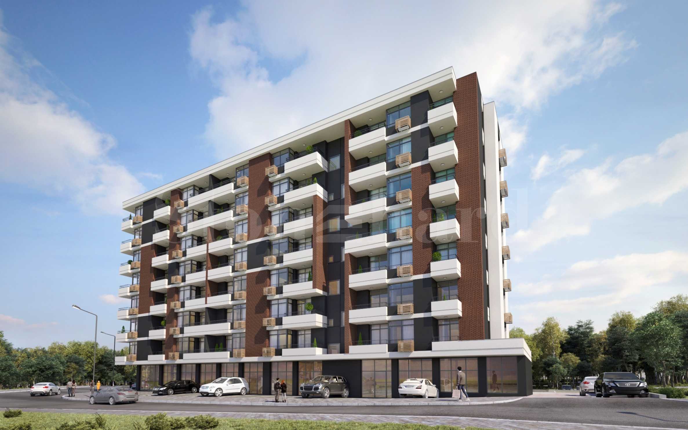 Newly built apartments in a modern building in the 