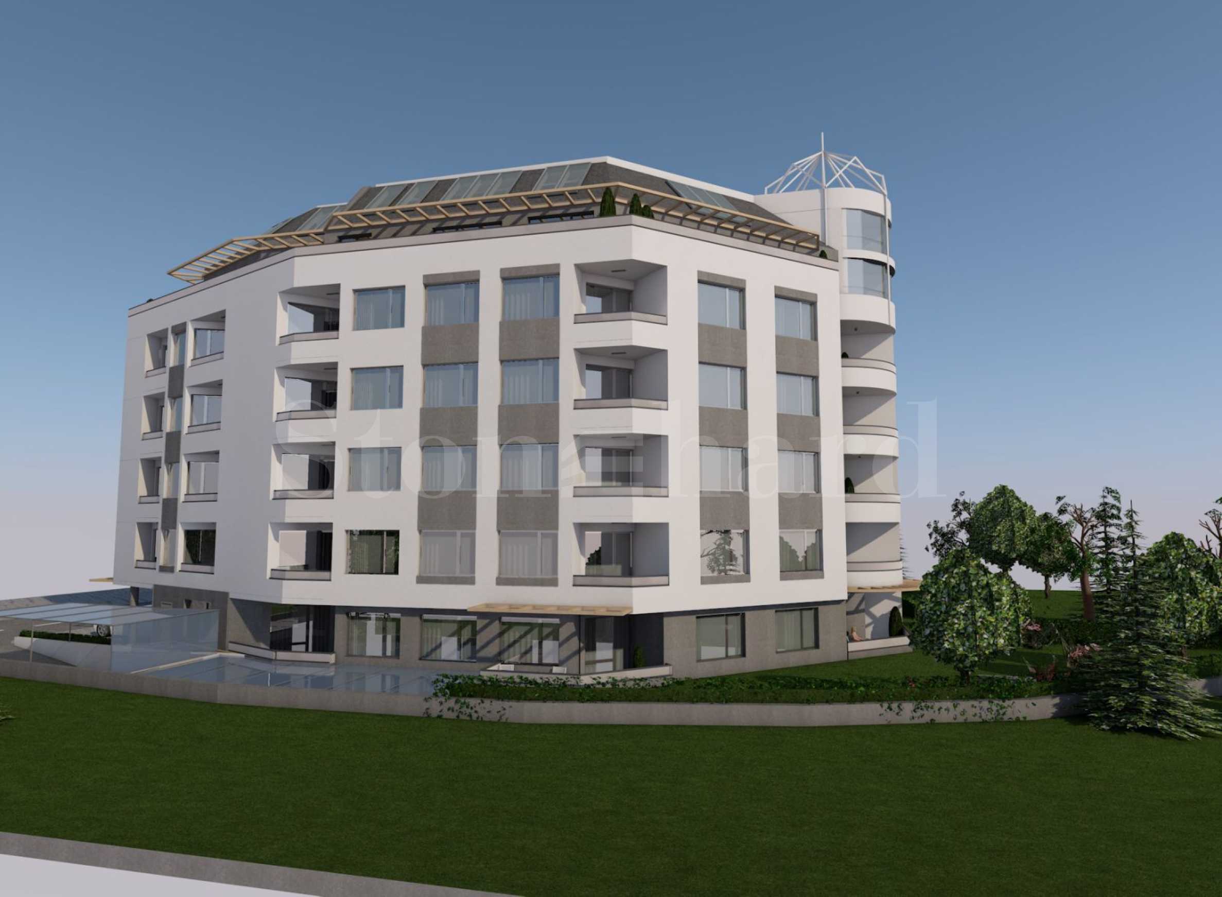 Modern family building with various types of apartments in Druzhba 1 district2 - Stonehard